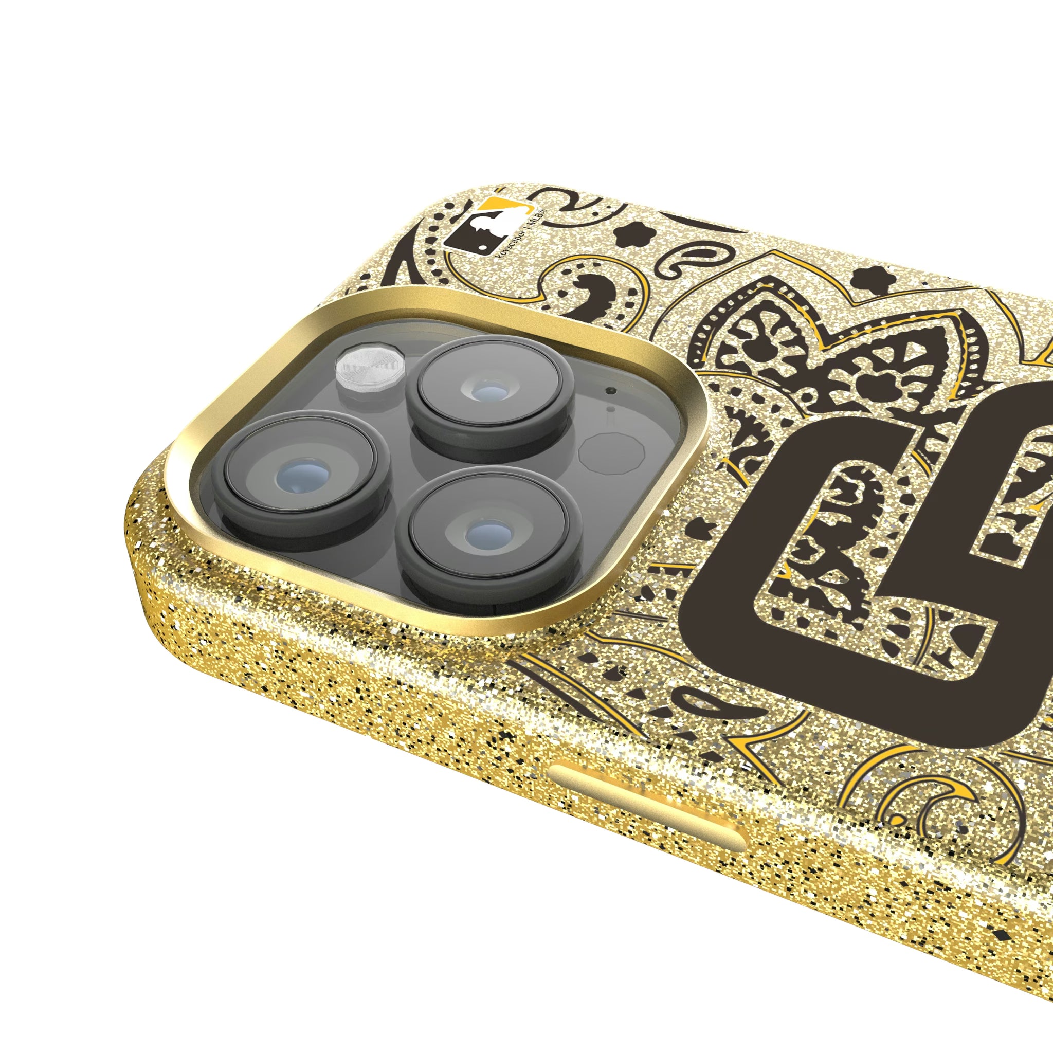 San Diego Padres Paisley iPhone Bling Phone Case for Apple iPhone - Detail
