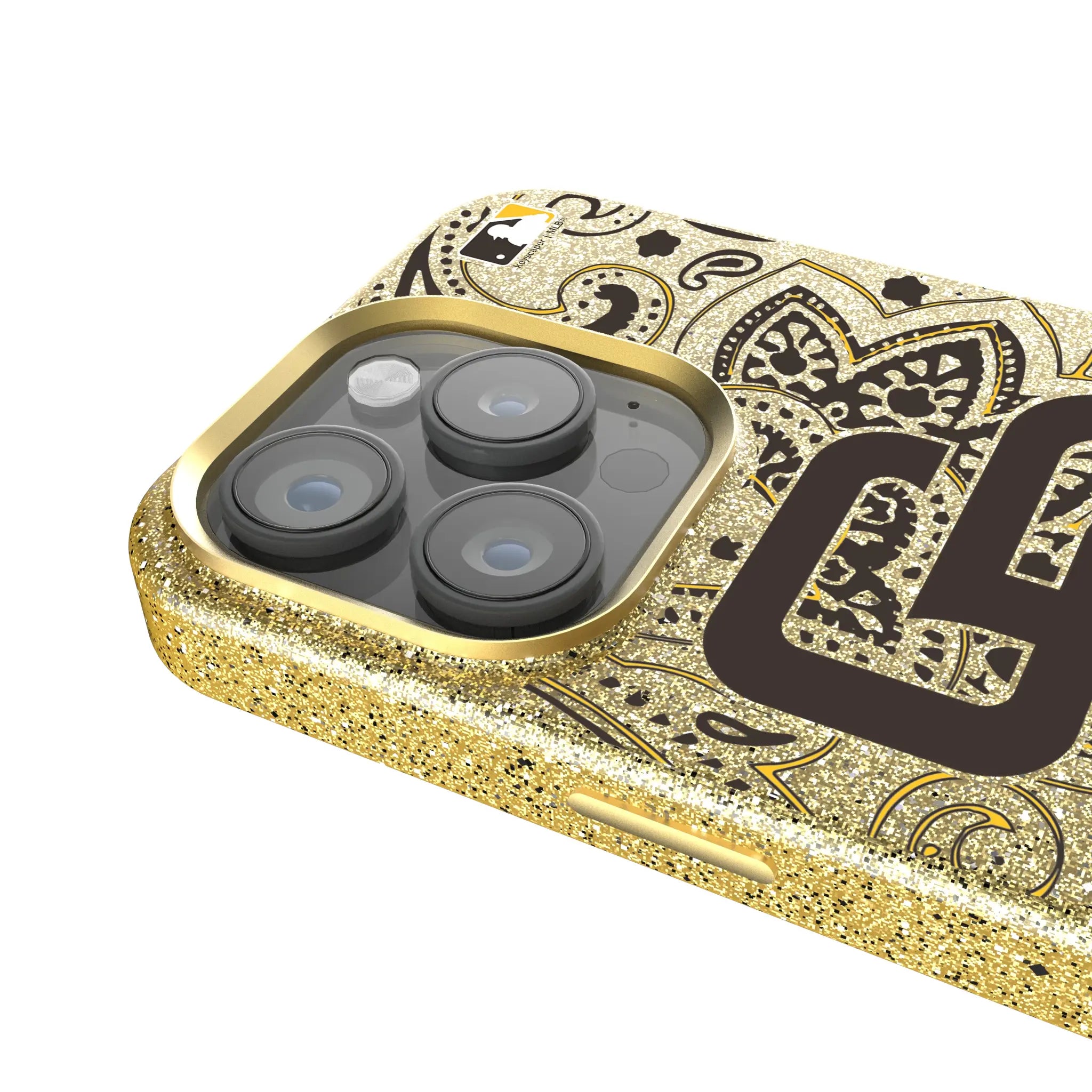 San Diego Padres Paisley iPhone Bling Phone Case for Apple iPhone - Detail