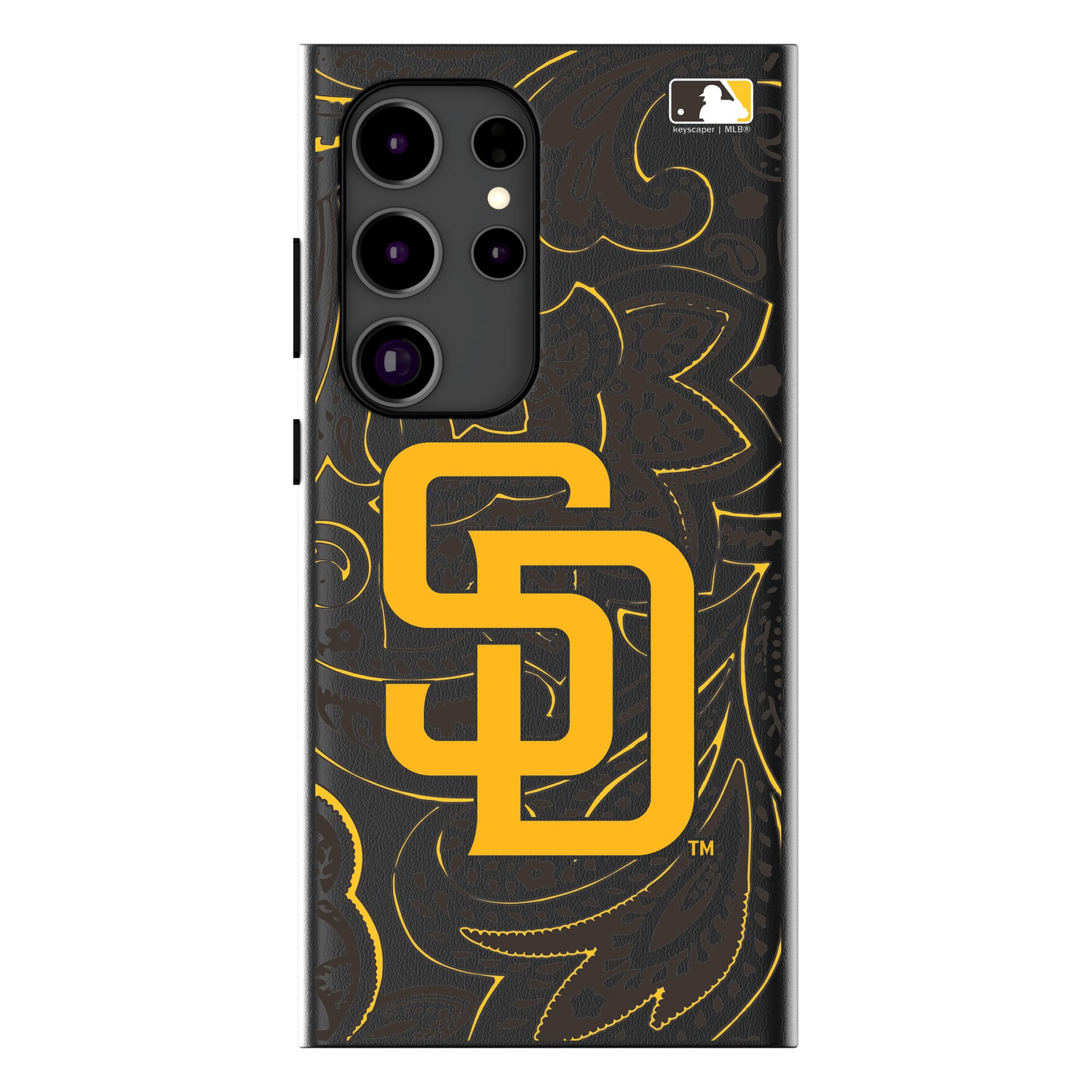 San Diego Padres Paisley Galaxy MagSafe Compatible Phone Case for Samsung Galaxy