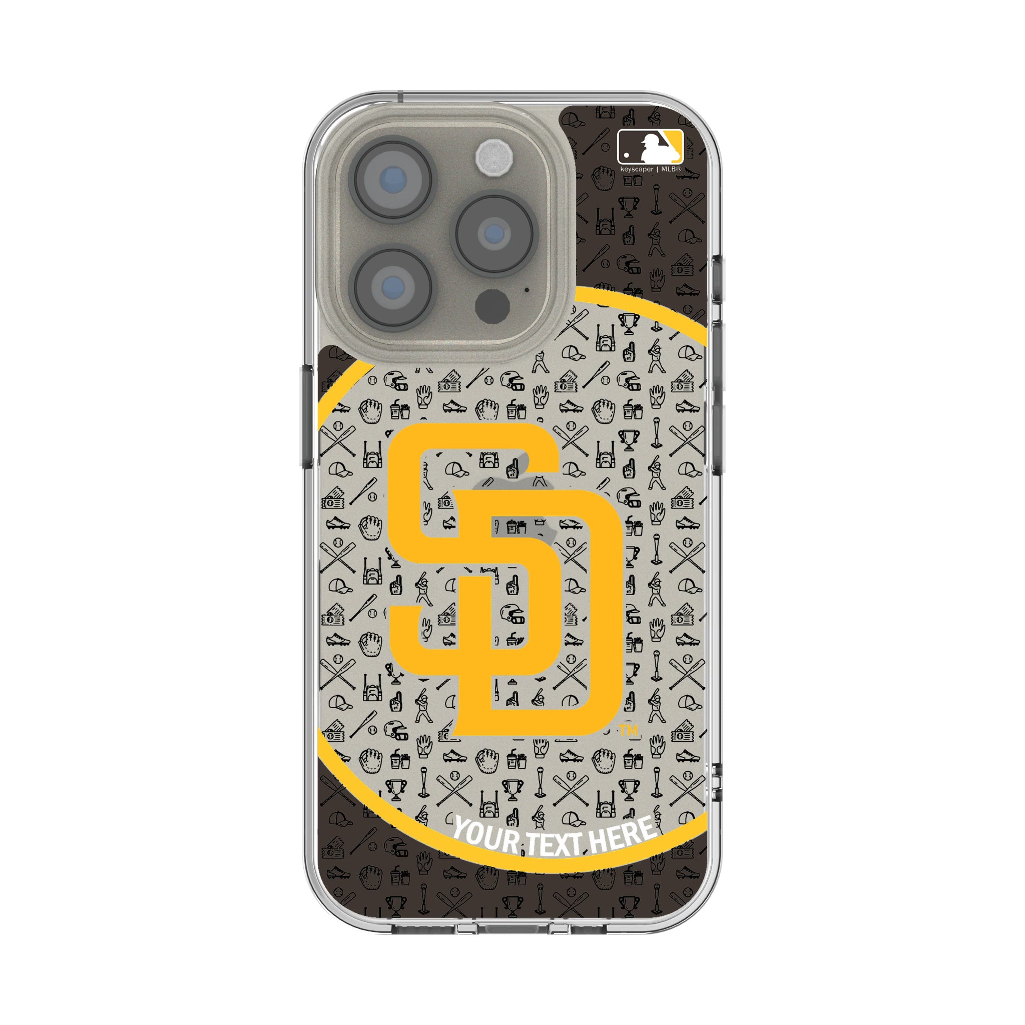 San Diego Padres Personalized Circle iPhone Clear Phone Case for Apple iPhone