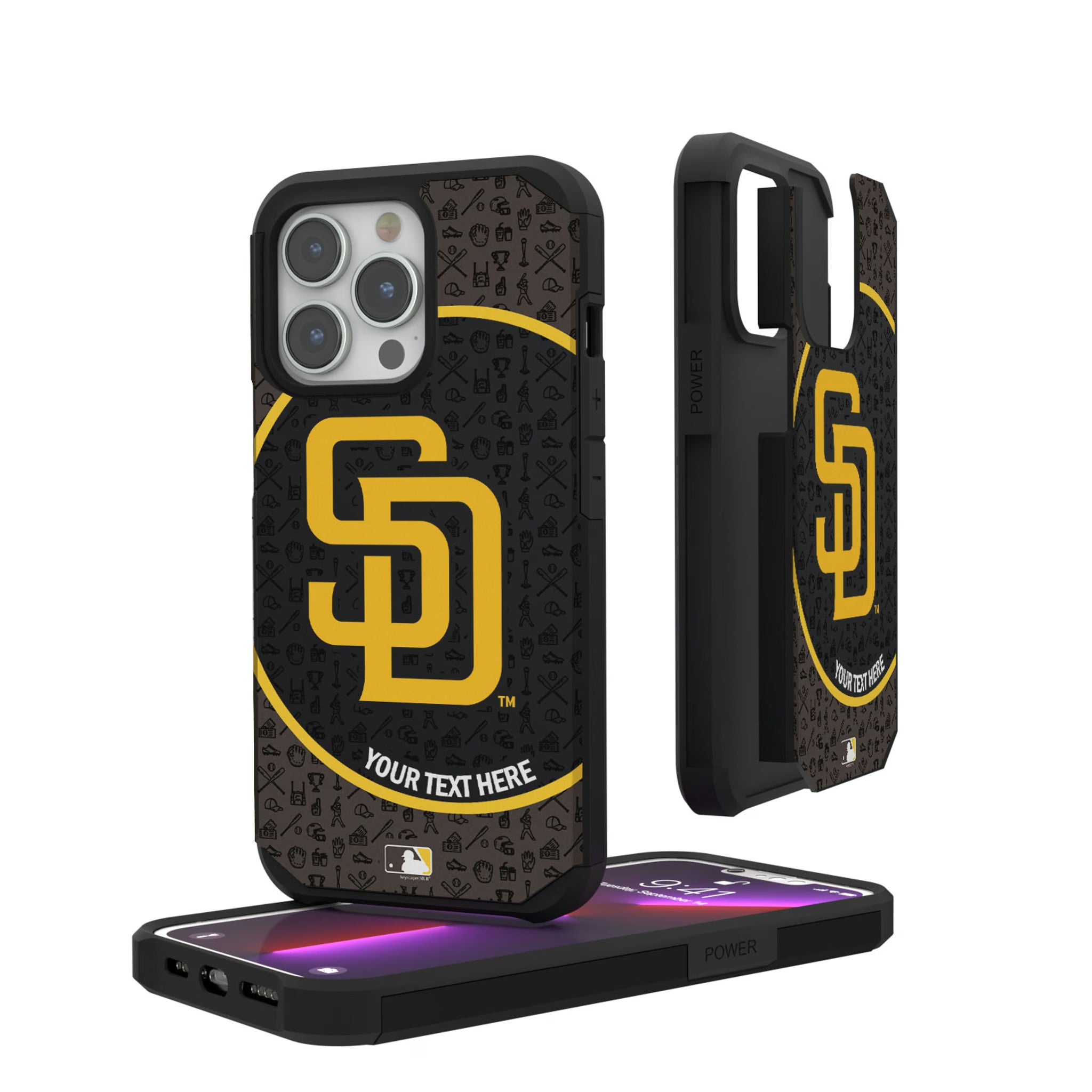 San Diego Padres Personalized Circle iPhone Rugged Phone Case for Apple iPhone