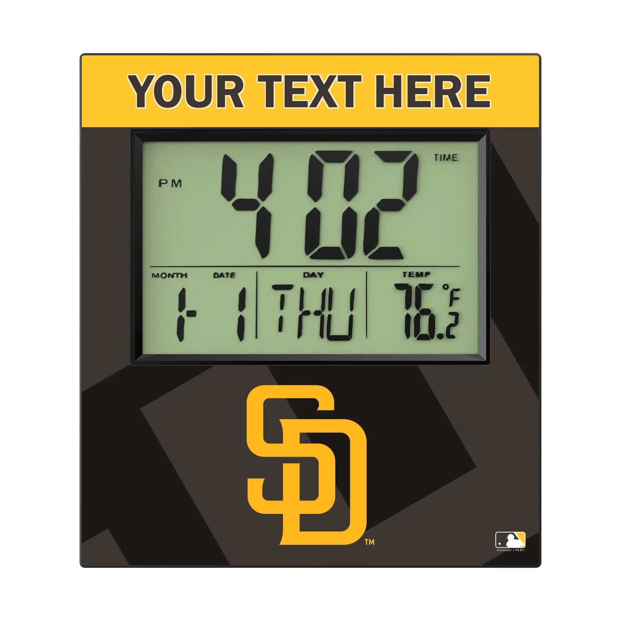 San Diego Padres Personalized Color Block Wall Clock