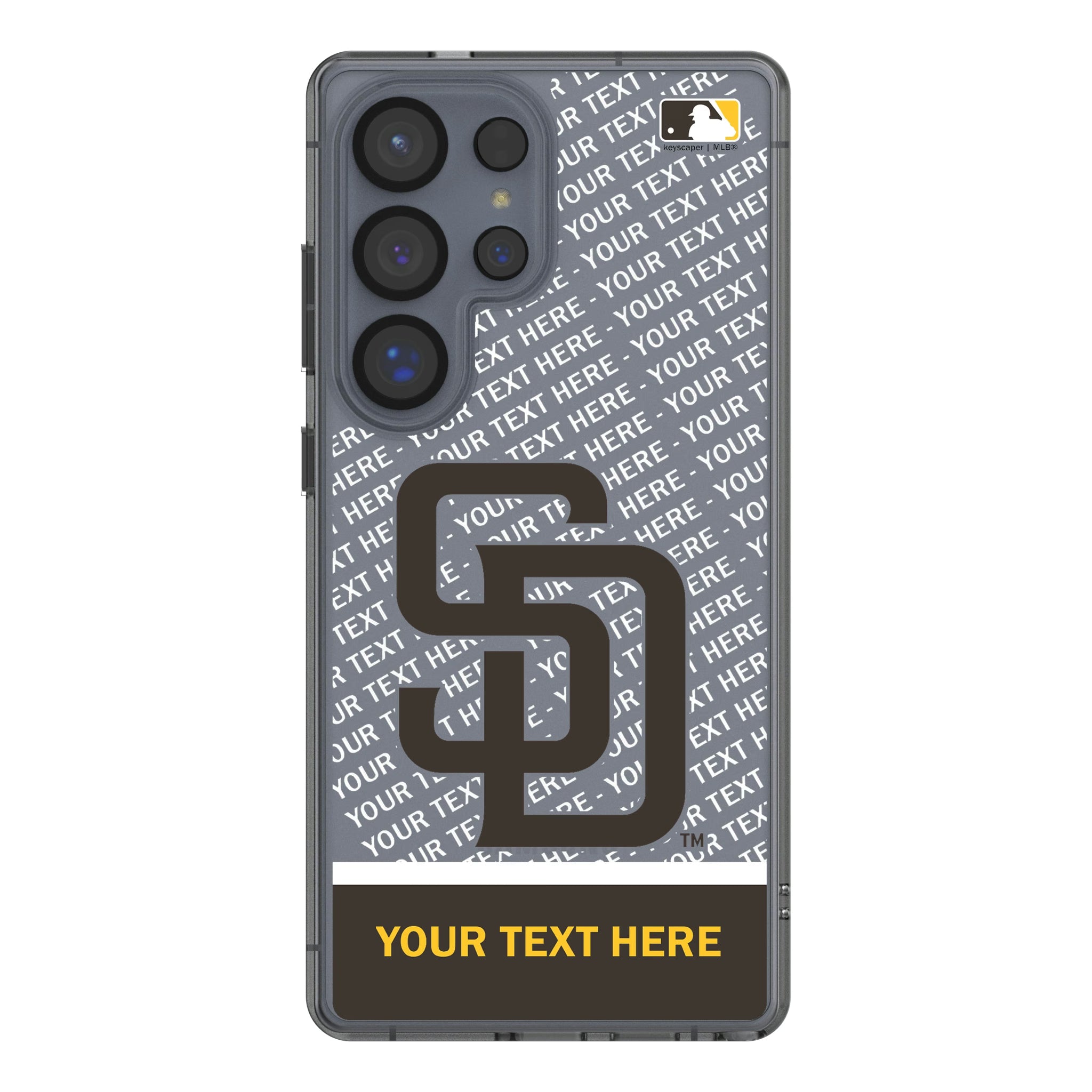 San Diego Padres Personalized EndZone Plus Galaxy Clear Phone Case for Samsung Galaxy