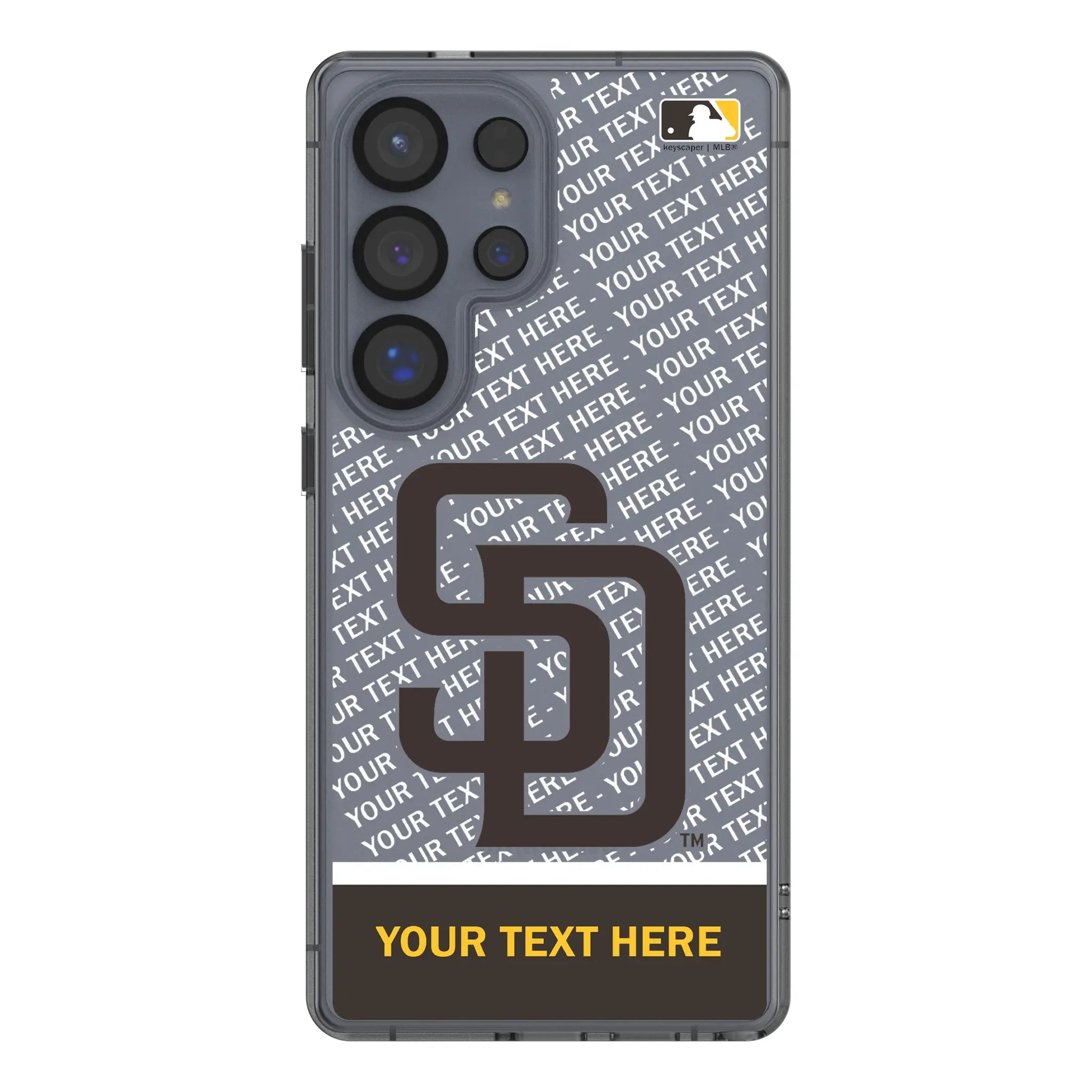 San Diego Padres Personalized EndZone Plus Galaxy Clear Phone Case for Samsung Galaxy#Device_Galaxy S25 Ultra
