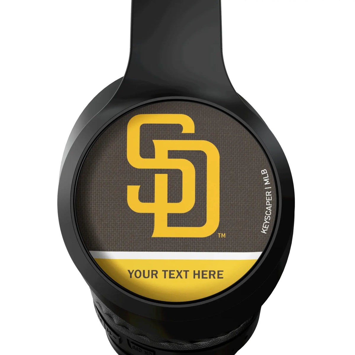 San Diego Padres Personalized Endzone Solid Wireless Over-Ear Headphones With Case - Detail