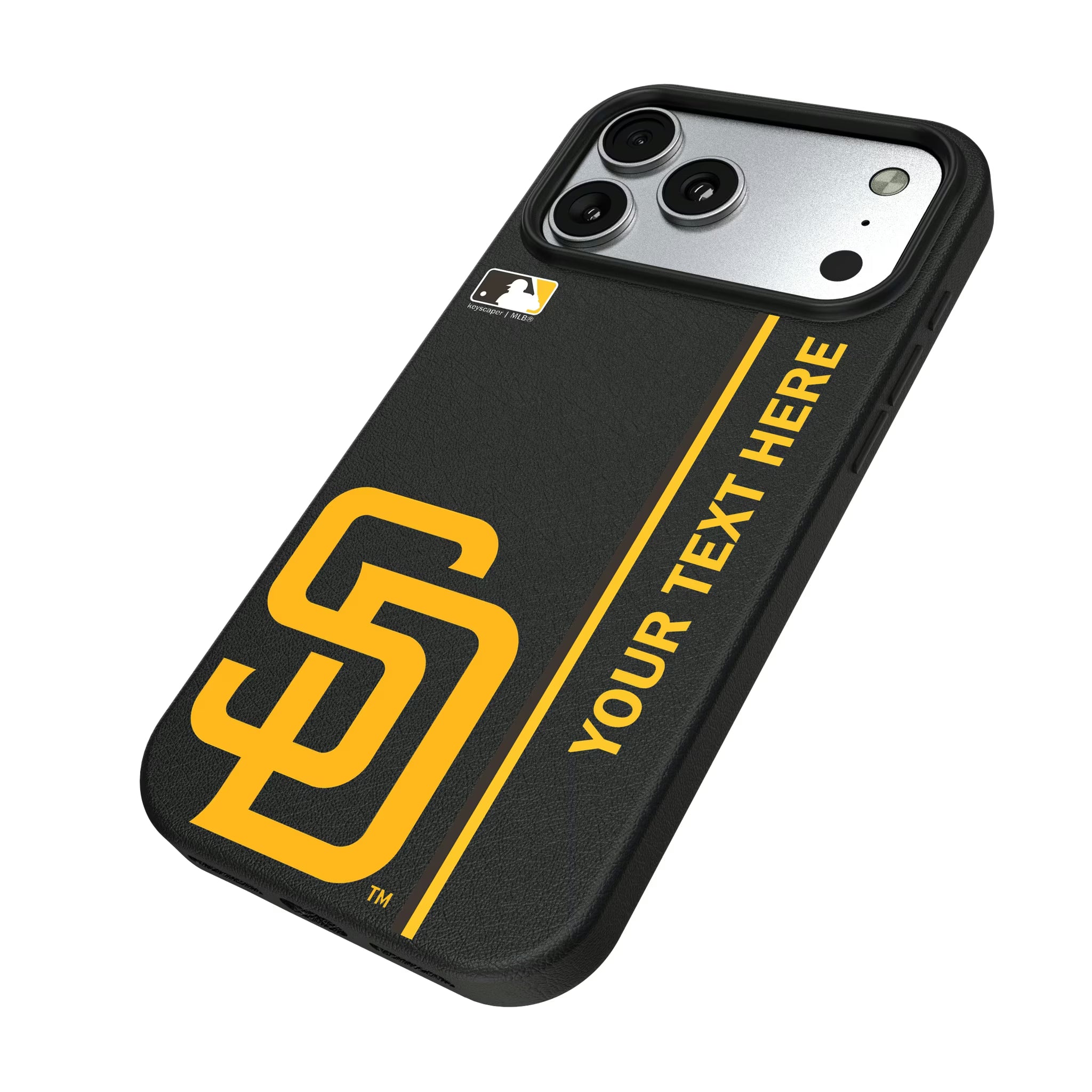 San Diego Padres Personalized Sidebard iPhone MagSafe Compatible Phone Case for Apple iPhone - Isometric View#Device_iPhone 17 Pro Max