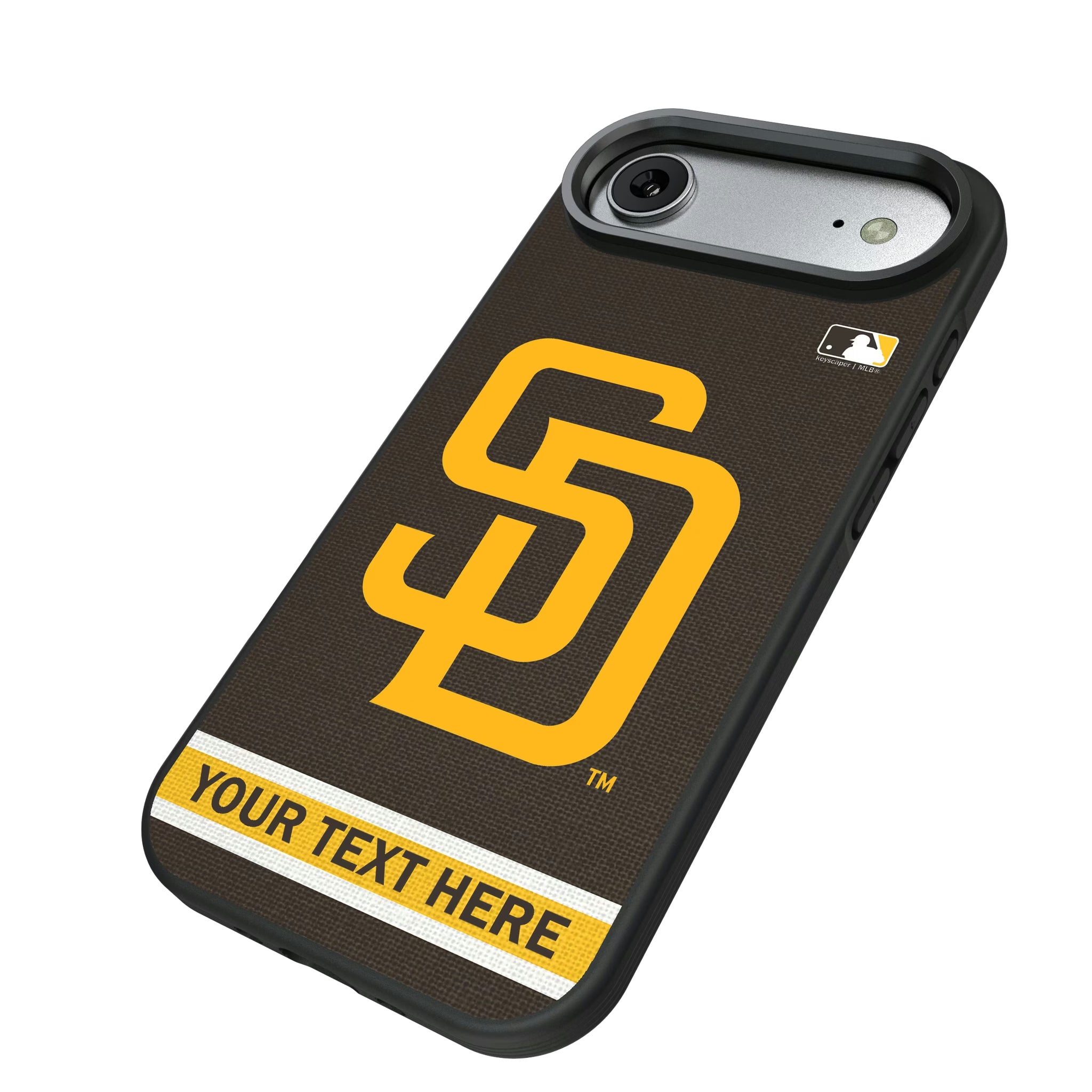 San Diego Padres Personalized Stripe iPhone Bump Phone Case for Apple iPhone - Isometric View#Device_iPhone Air