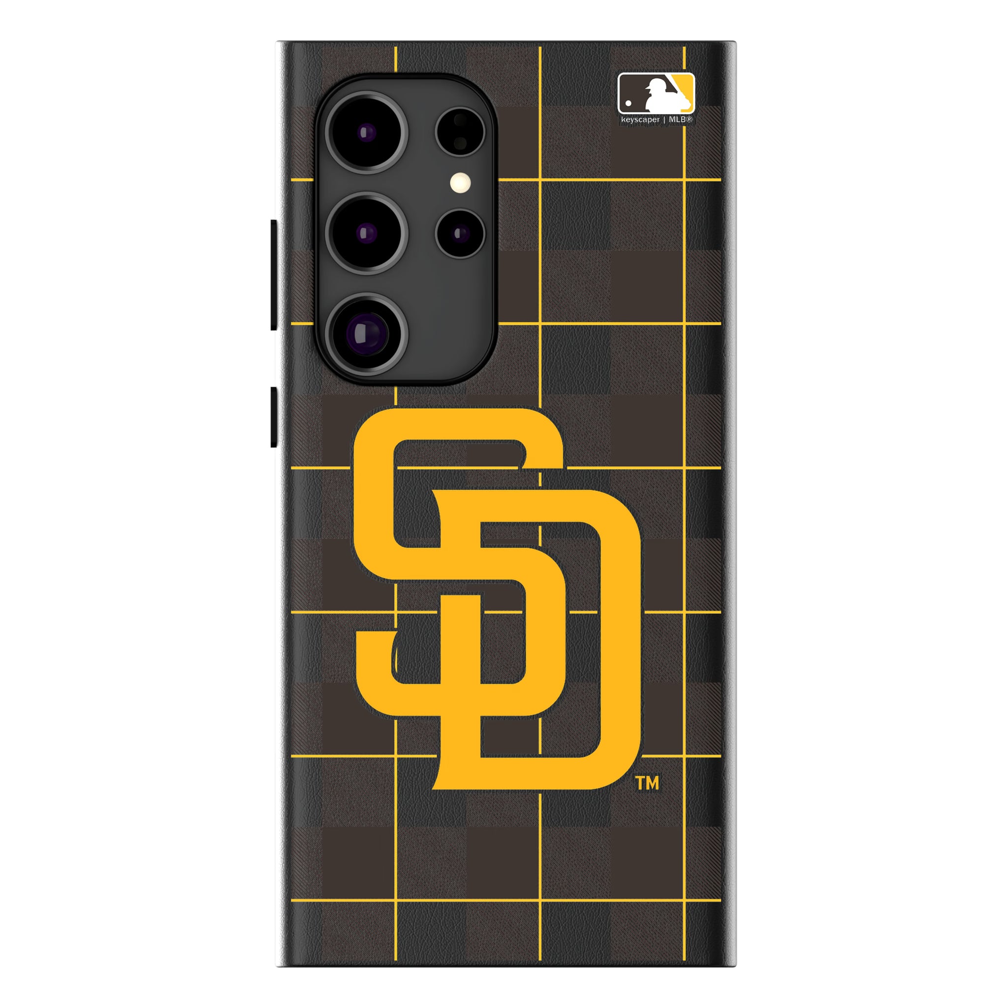 San Diego Padres Plaid Galaxy MagSafe Compatible Phone Case for Samsung Galaxy