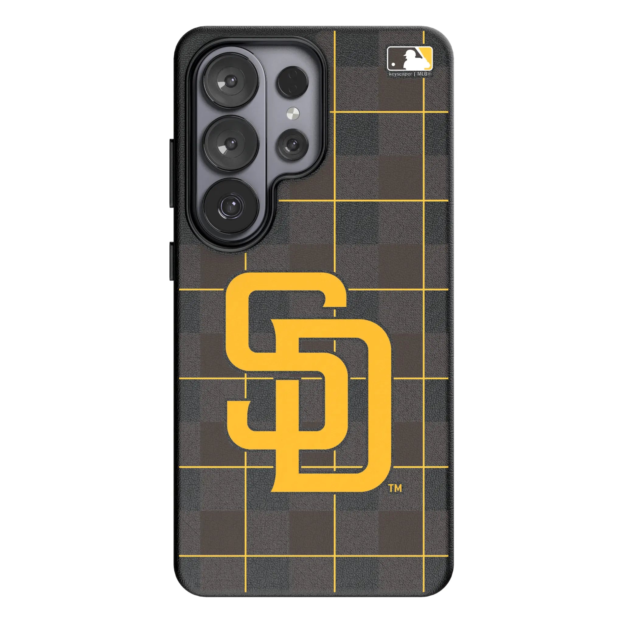 San Diego Padres Plaid Galaxy MagSafe Compatible Phone Case for Samsung Galaxy#Device_Galaxy S26 Ultra