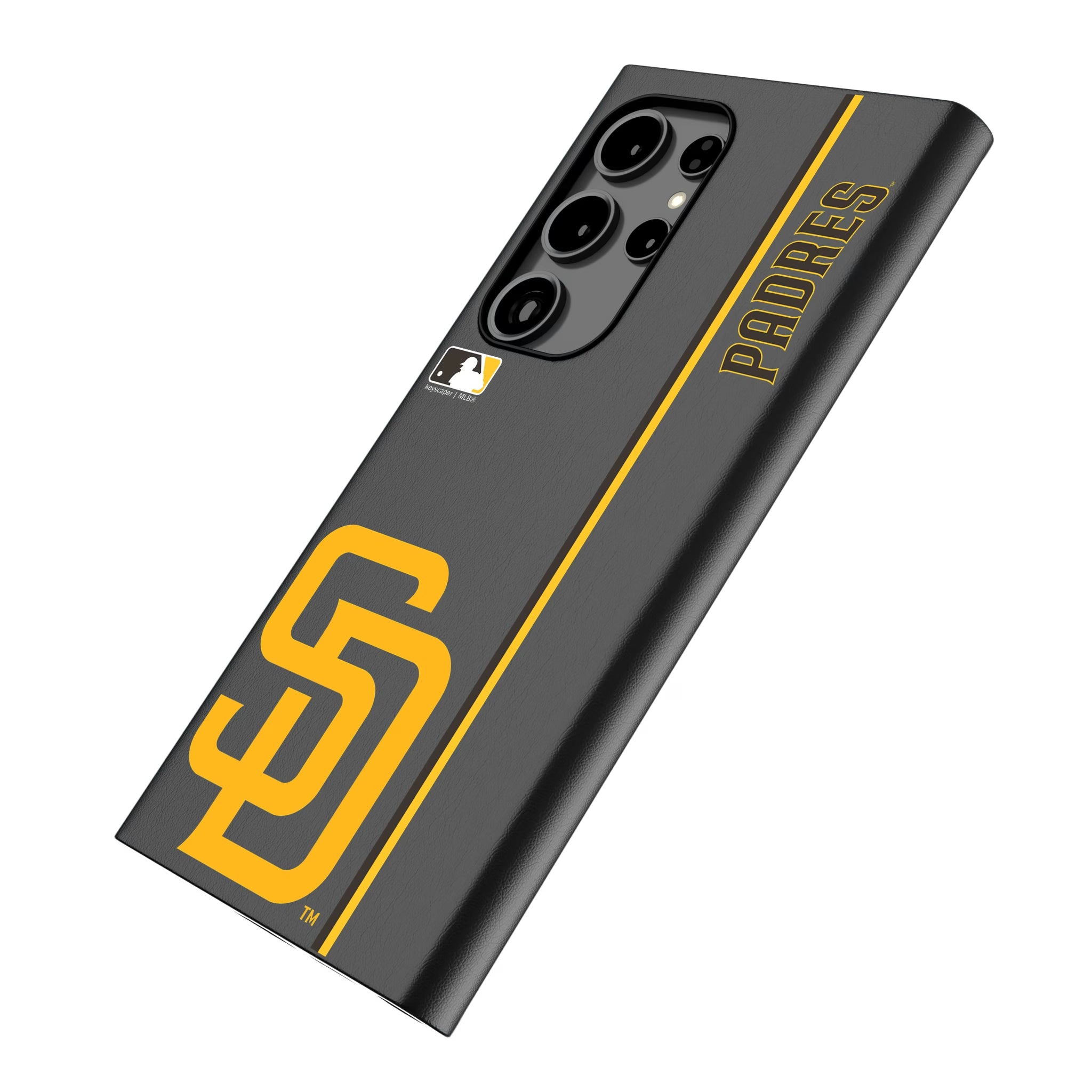 San Diego Padres Sidebar Galaxy MagSafe Compatible Phone Case for Samsung Galaxy - Isometric View