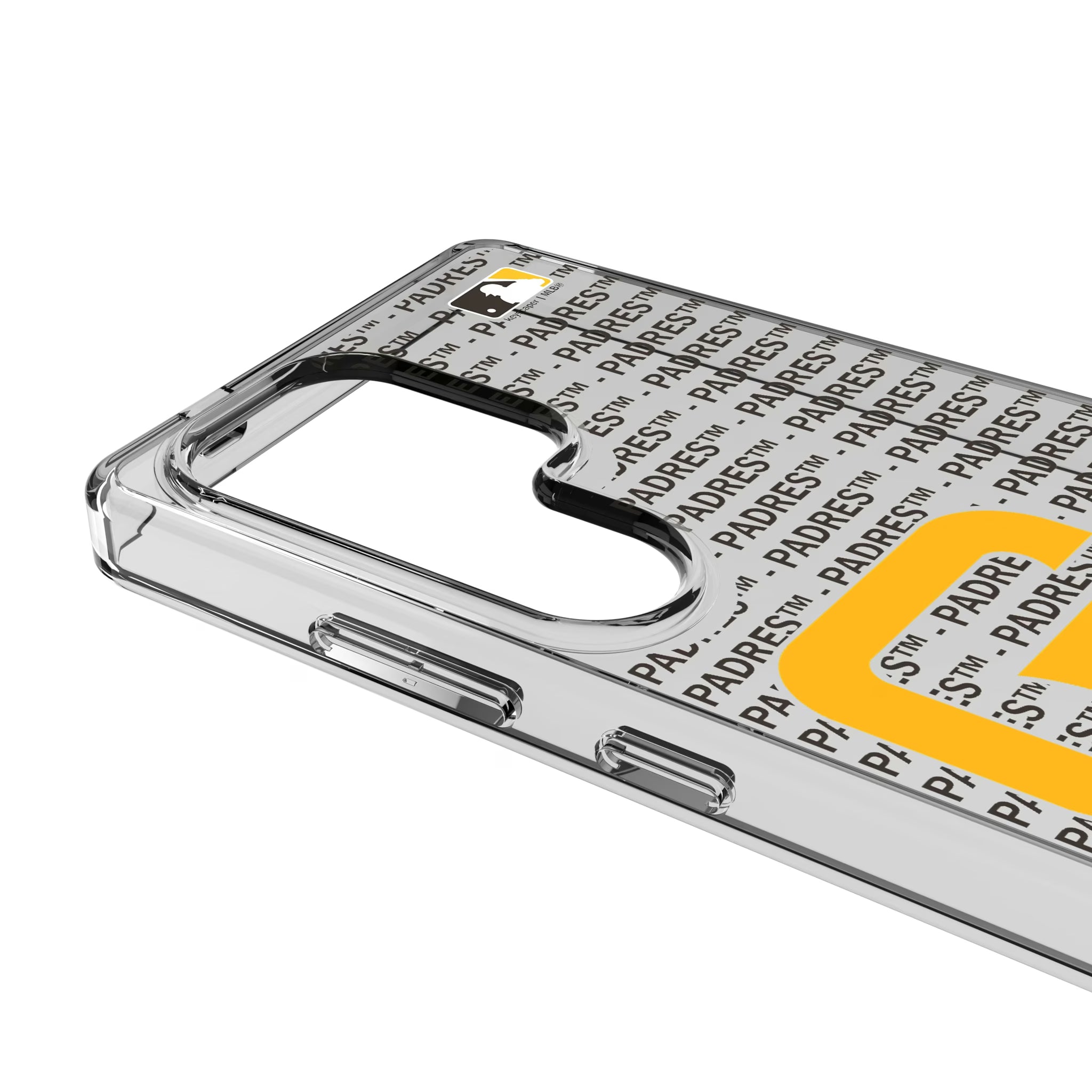San Diego Padres Text Backdrop Galaxy Clear Phone Case for Samsung Galaxy - Detail