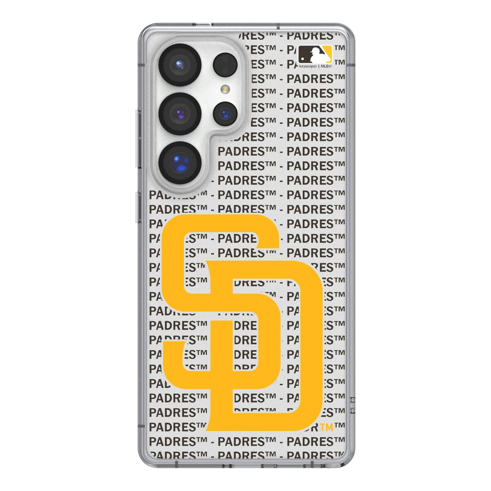 San Diego Padres Text Backdrop Galaxy Clear Phone Case for Samsung Galaxy