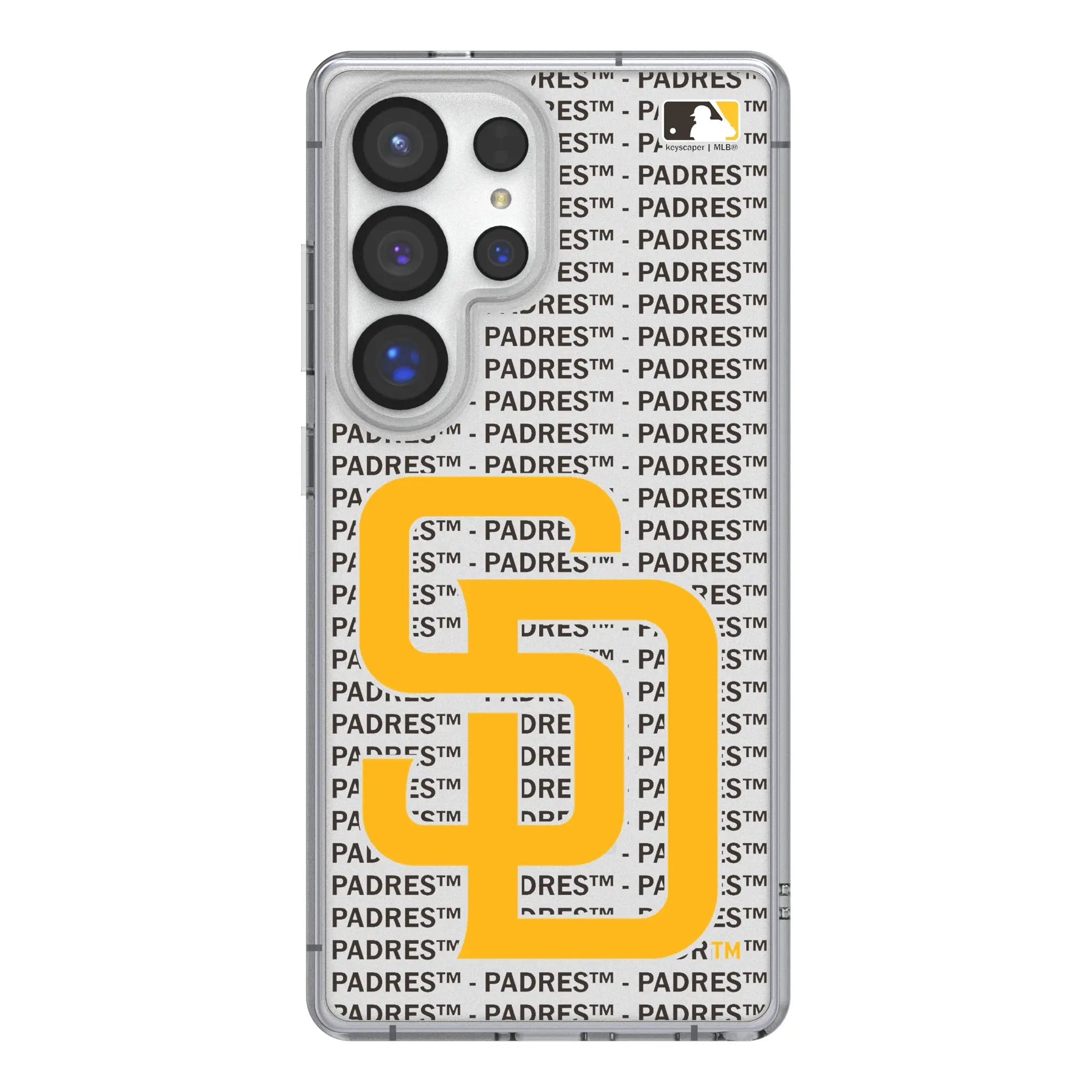 San Diego Padres Text Backdrop Galaxy Clear Phone Case for Samsung Galaxy#Device_Galaxy S25 Ultra