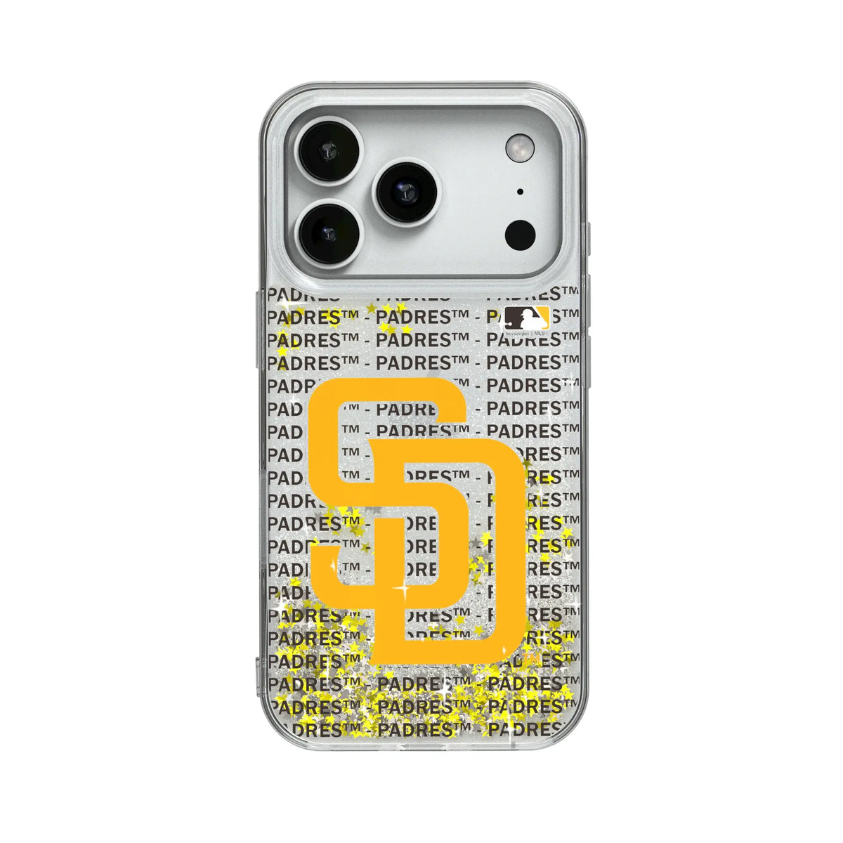 San Diego Padres Text Backdrop Glitter Phone Case for Apple iPhone