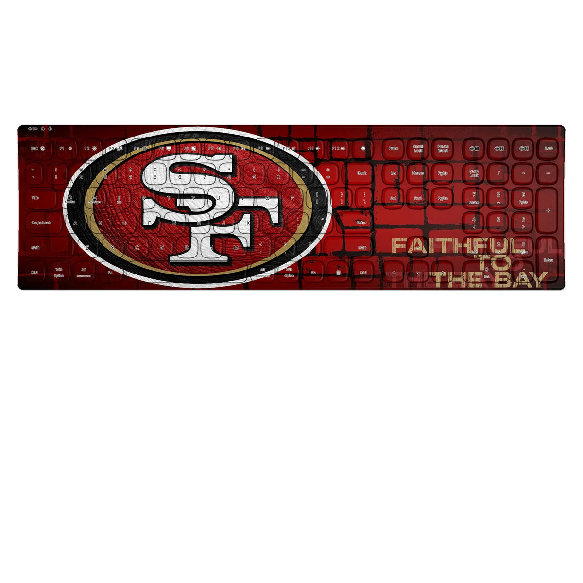 San Francisco 49ers Brick KKB605 Curved Wireless Keyboard
