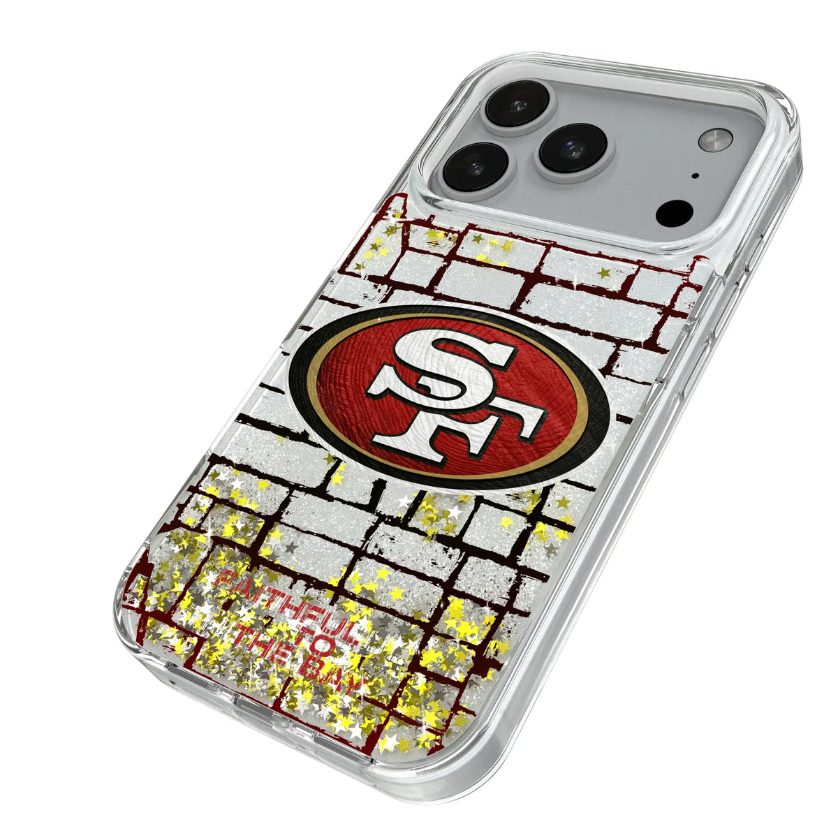 San Francisco 49ers Brick iPhone Glitter Phone Case for Apple iPhone - Isometric View#Device_iPhone 18 Pro