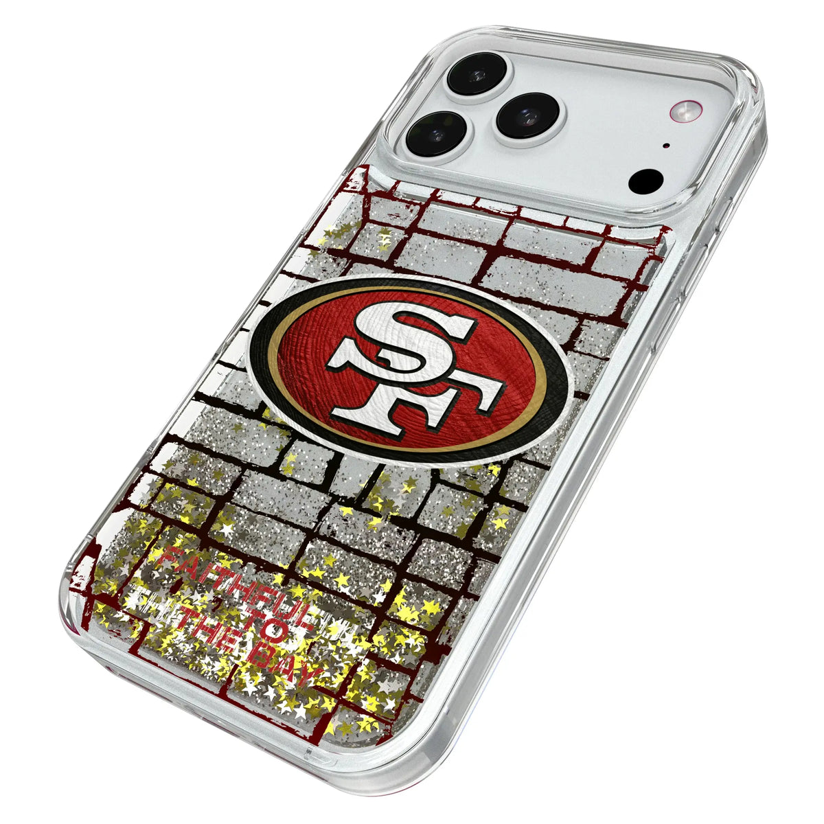 San Francisco 49ers Brick iPhone Glitter Phone Case for Apple iPhone - Isometric View#Device_iPhone 18 Pro Max
