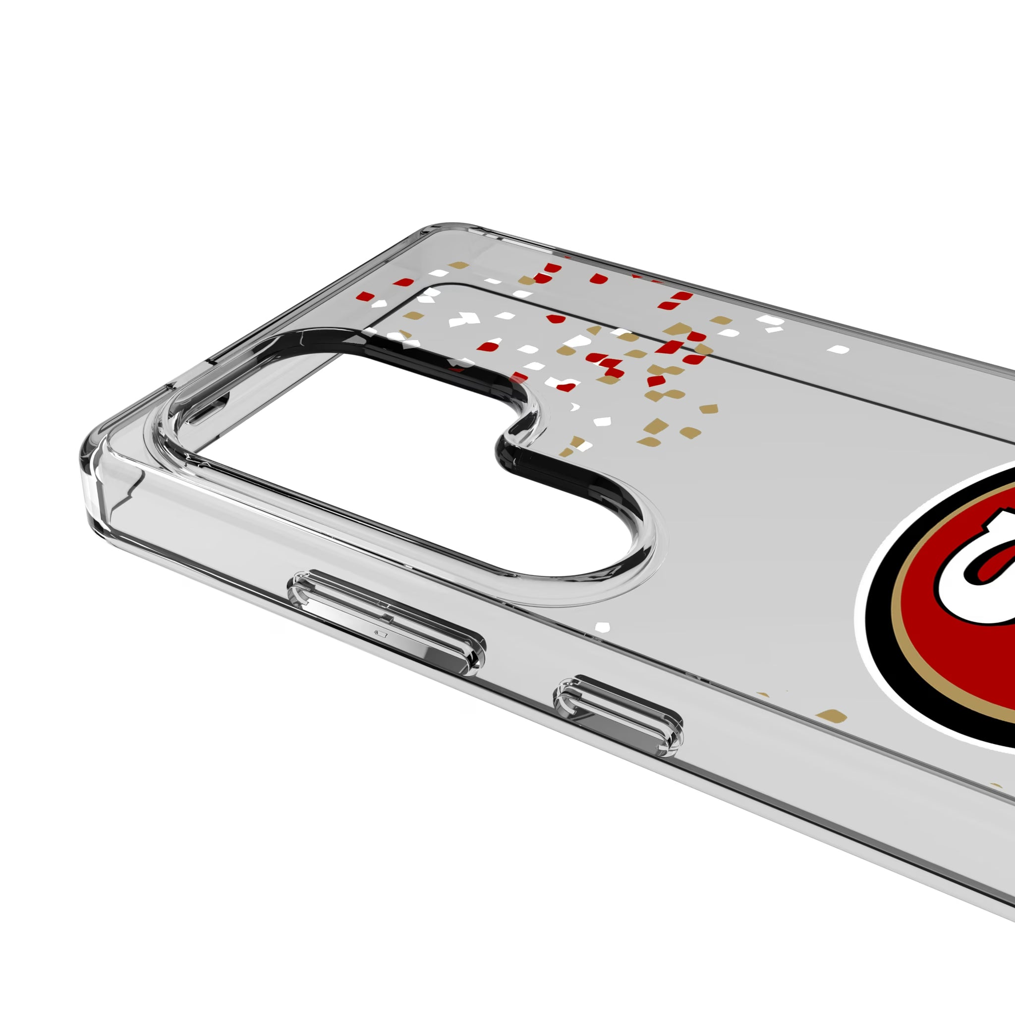 San Francisco 49ers Confetti Galaxy Clear Phone Case for Samsung Galaxy - Detail