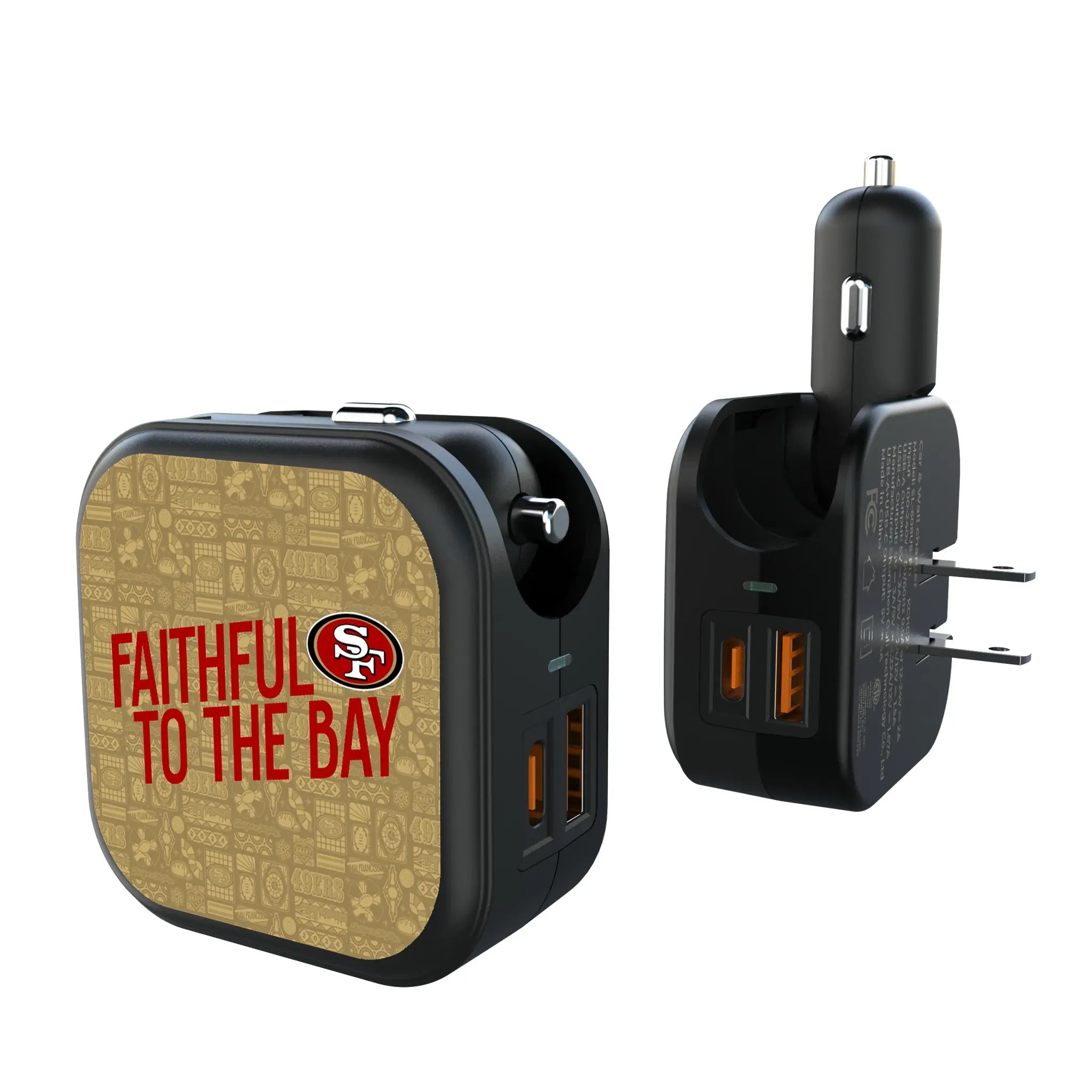 San Francisco 49ers Deco 2 in 1 USB A/C Charger