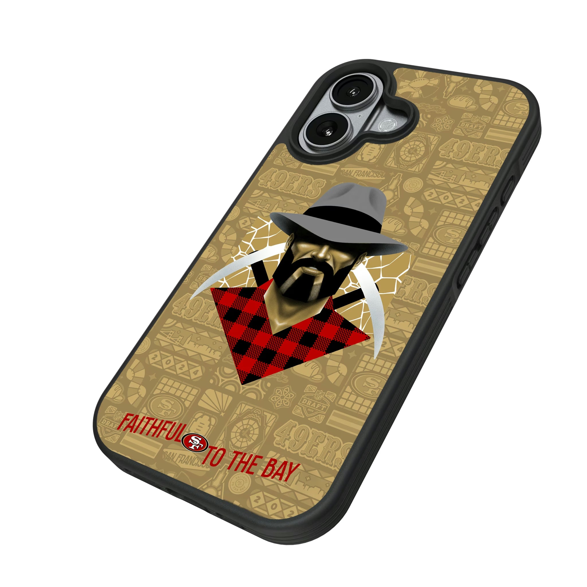 San Francisco 49ers Deco iPhone Bump Phone Case for Apple iPhone - Isometric View#Device_iPhone 17