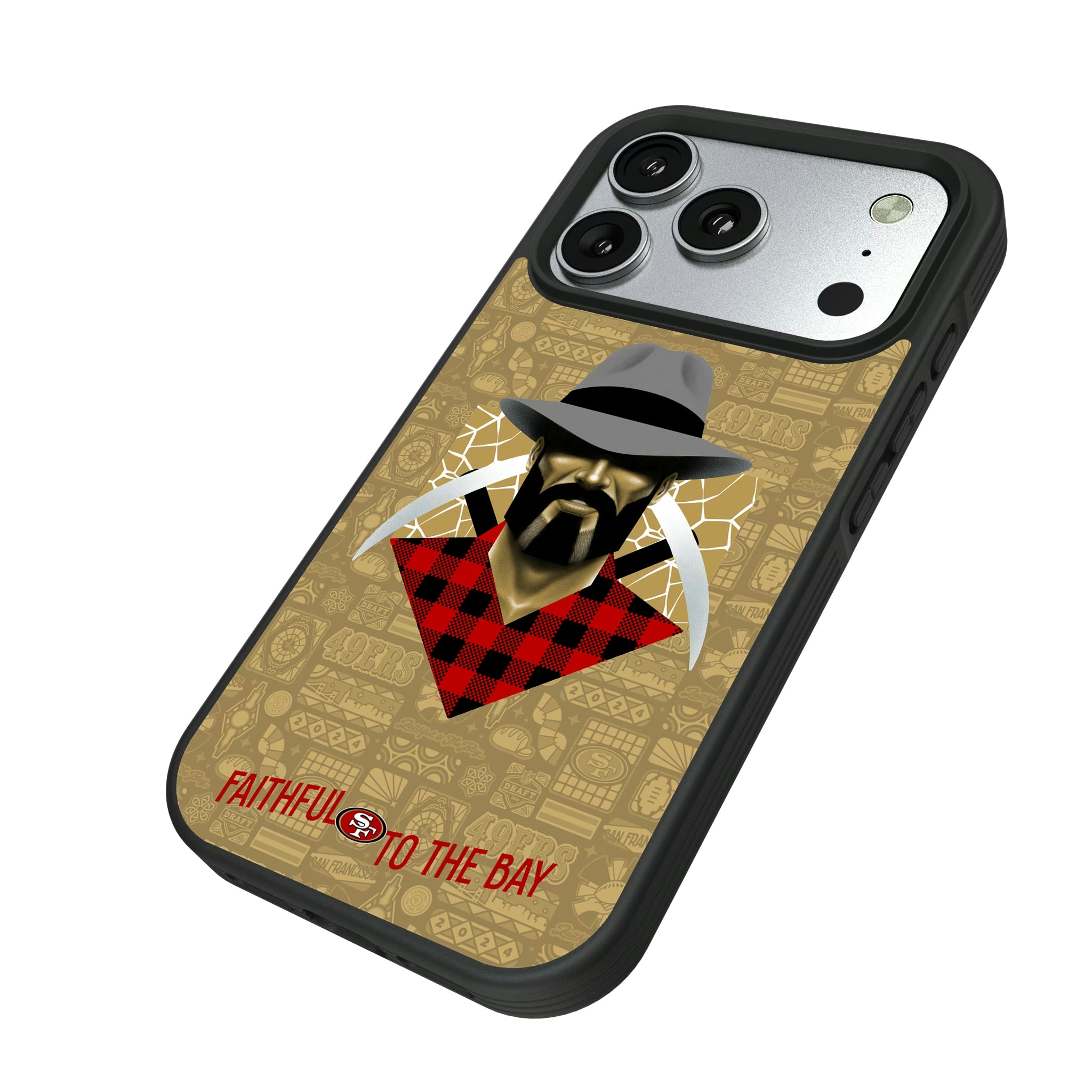 San Francisco 49ers Deco iPhone Bump Phone Case for Apple iPhone - Isometric View#Device_iPhone 17 Pro
