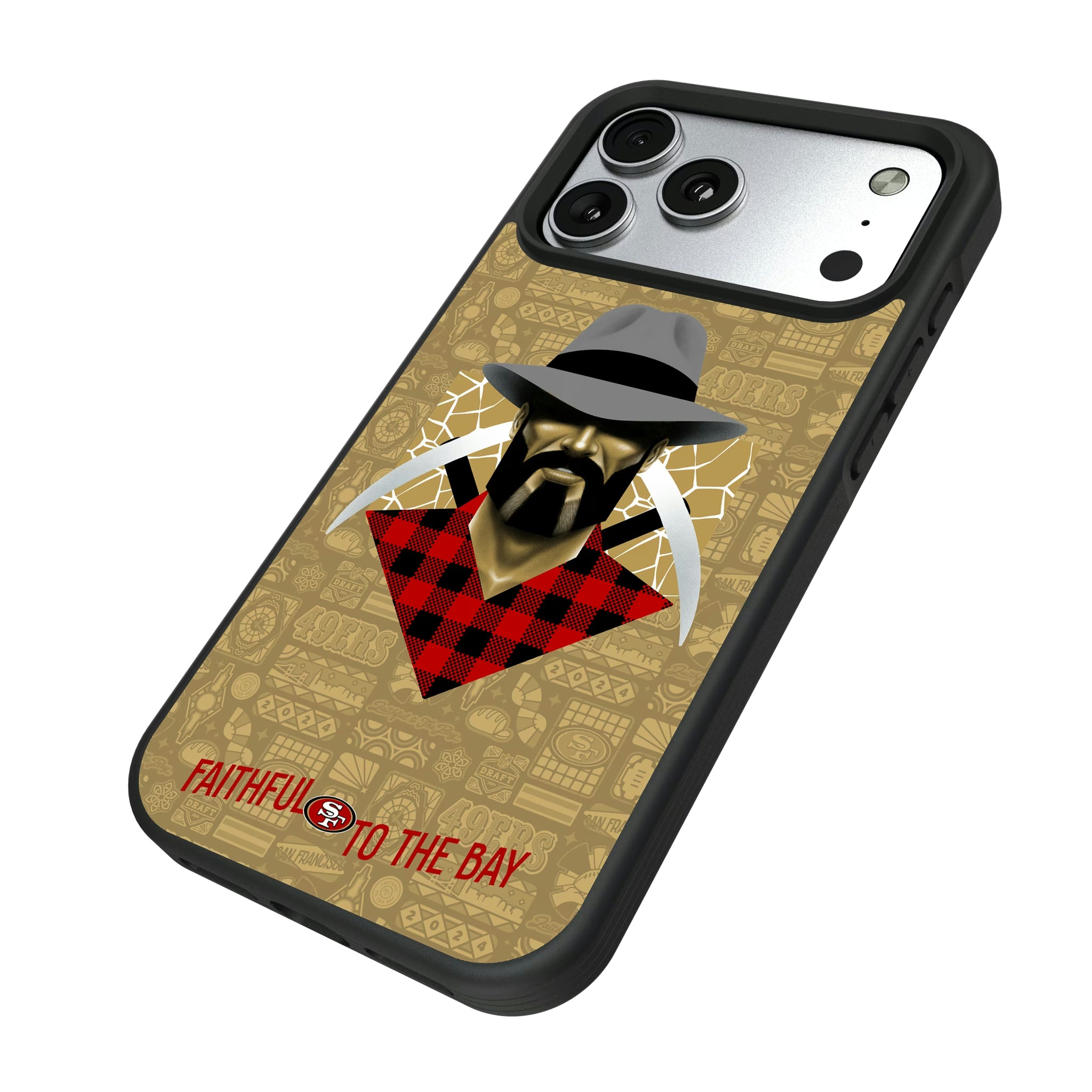 San Francisco 49ers Deco iPhone Bump Phone Case for Apple iPhone - Isometric View#Device_iPhone 17 Pro Max