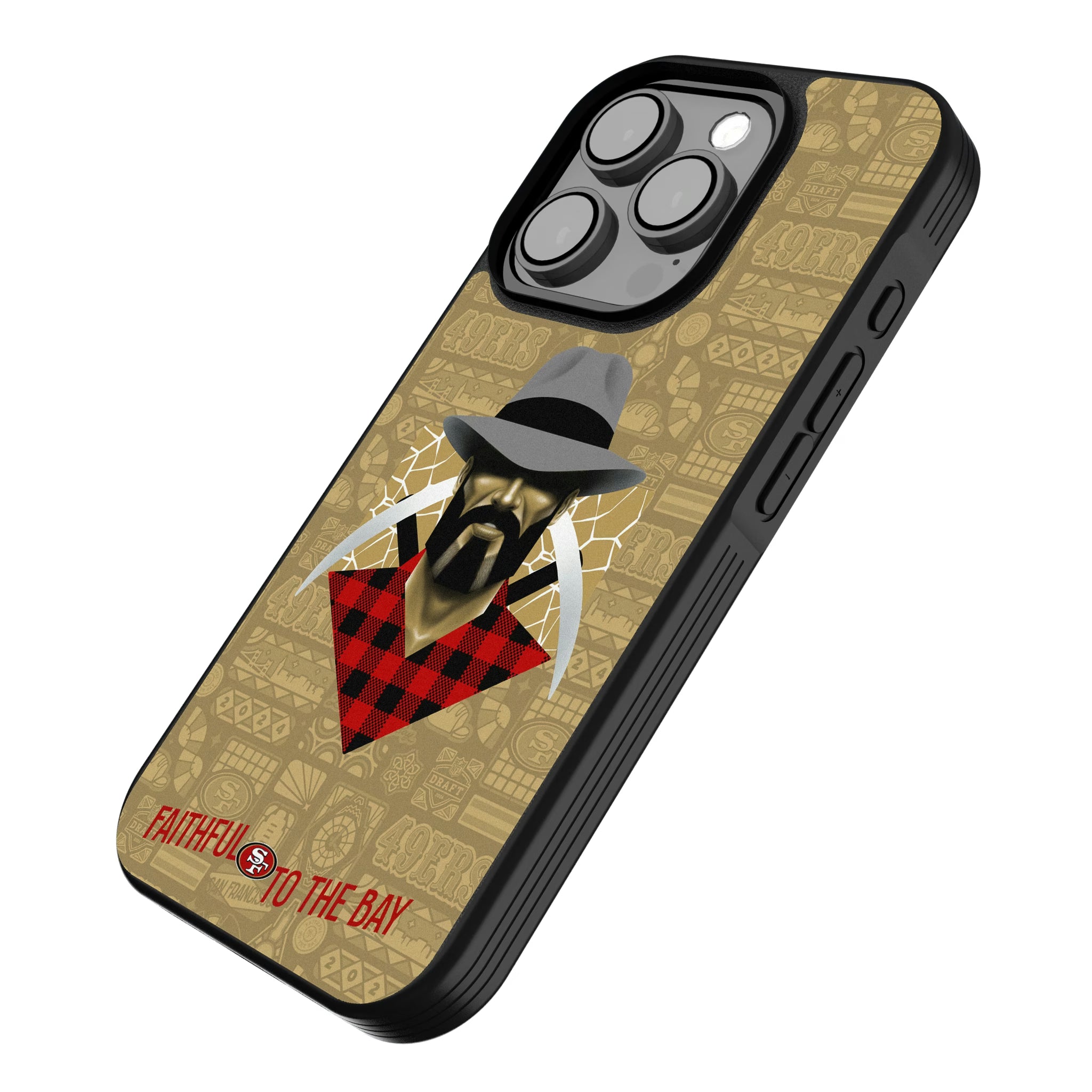 San Francisco 49ers Deco iPhone Bump Phone Case for Apple iPhone - Isometric View