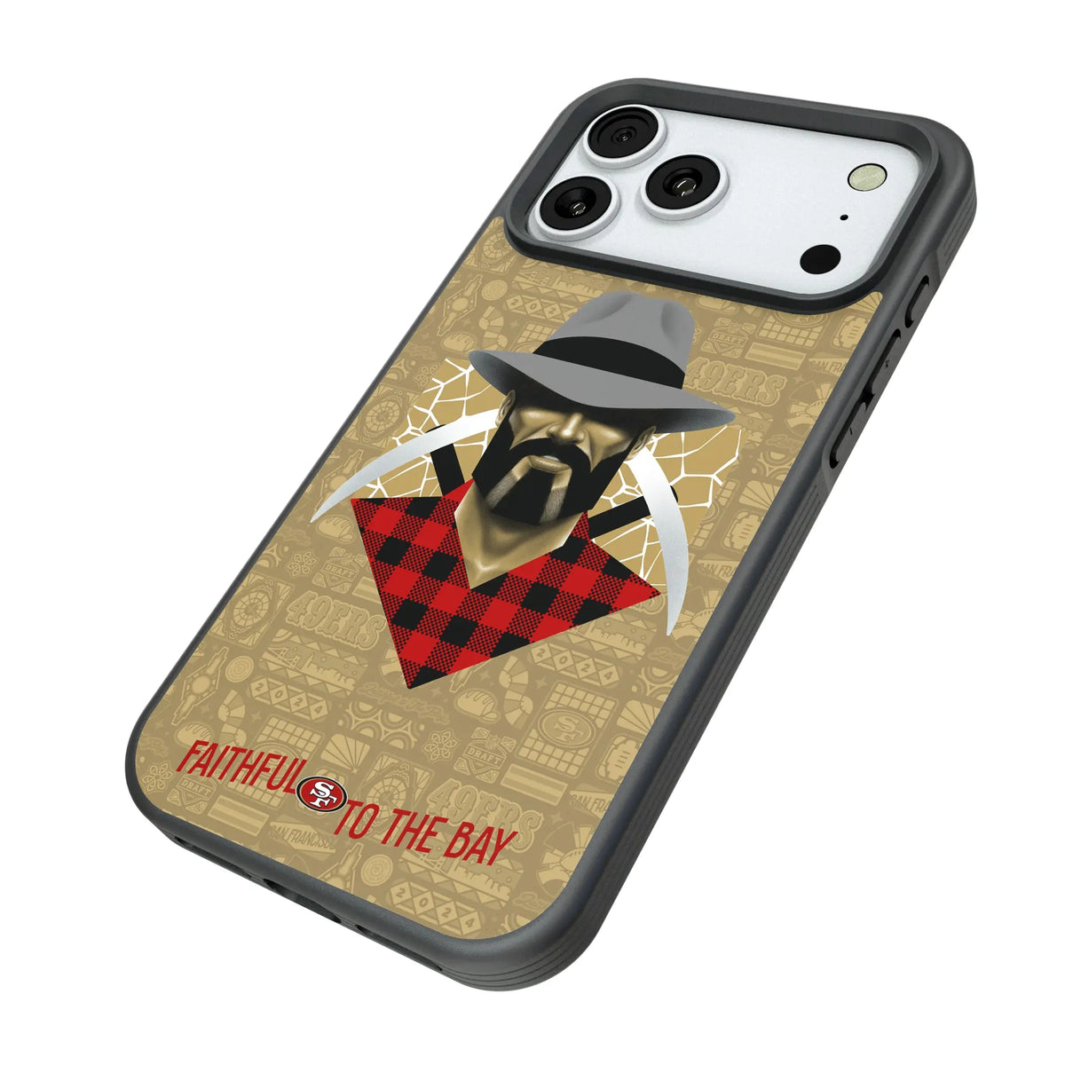 San Francisco 49ers Deco iPhone Bump Phone Case for Apple iPhone - Isometric View#Device_iPhone 18 Pro Max