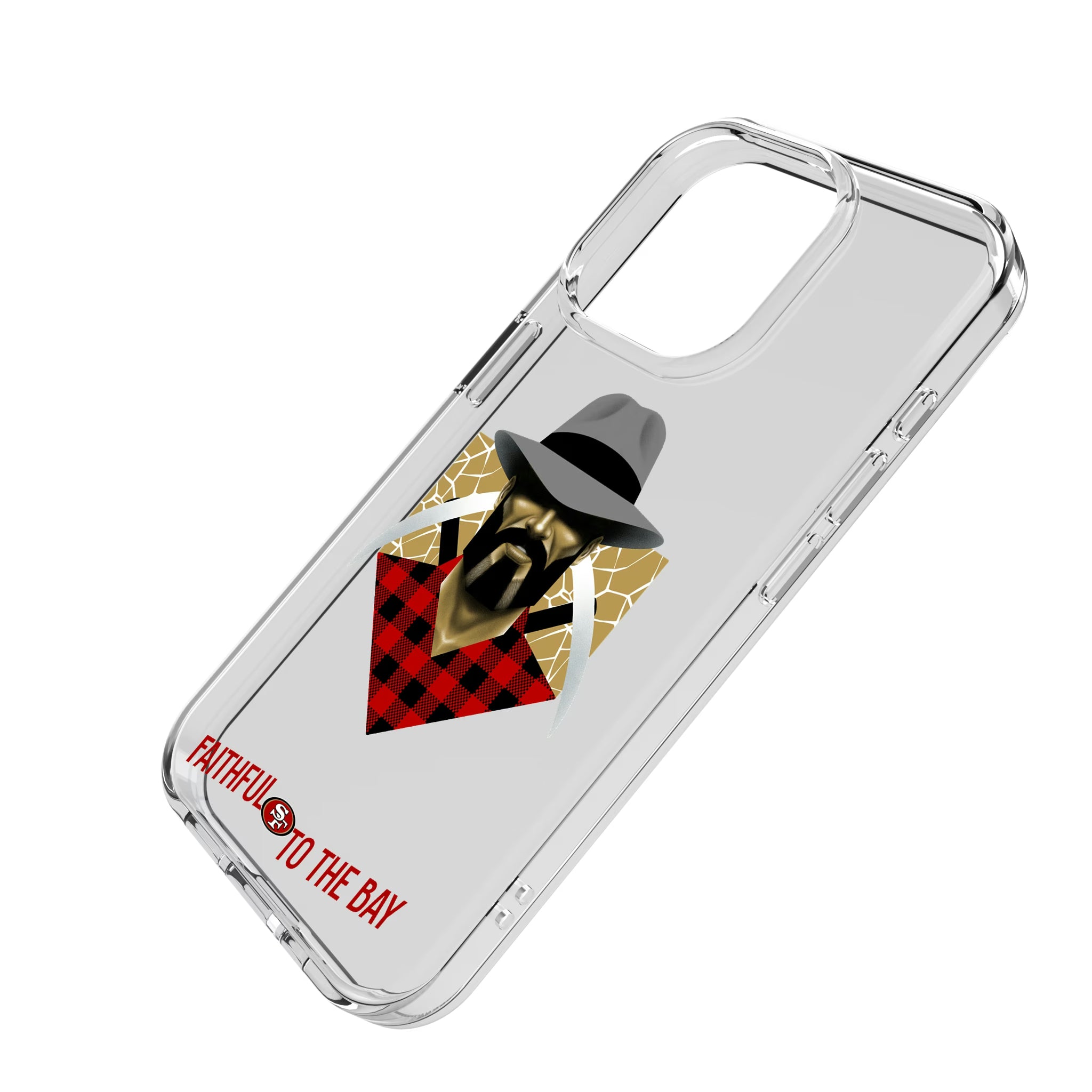San Francisco 49ers Deco iPhone Clear Phone Case for Apple iPhone - Isometric View