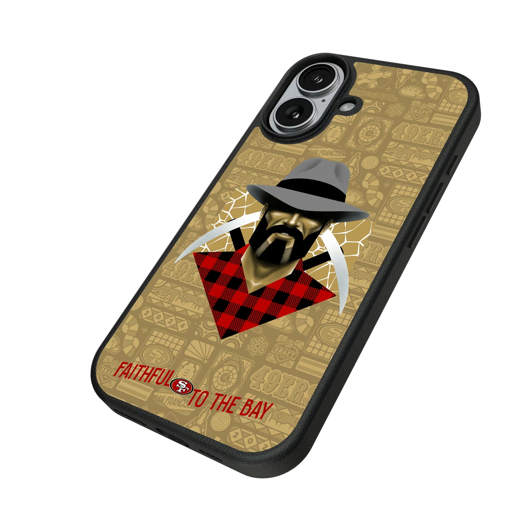 San Francisco 49ers Deco iPhone MagSafe Compatible Phone Case for Apple iPhone - Isometric View#Device_iPhone 17