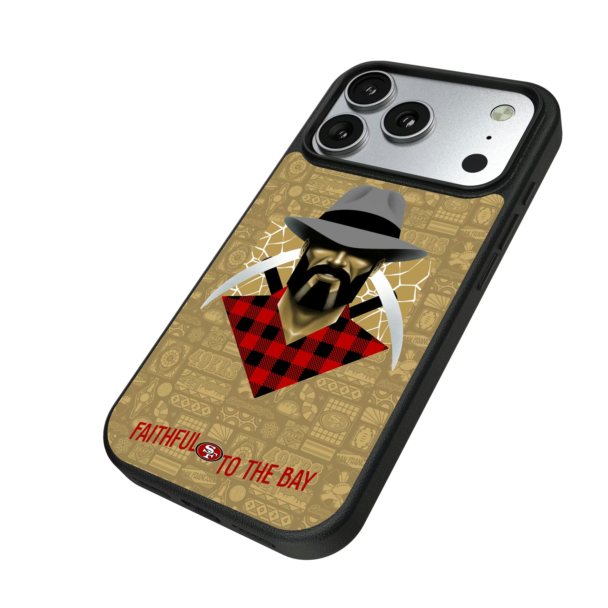 San Francisco 49ers Deco iPhone MagSafe Compatible Phone Case for Apple iPhone - Isometric View#Device_iPhone 17 Pro