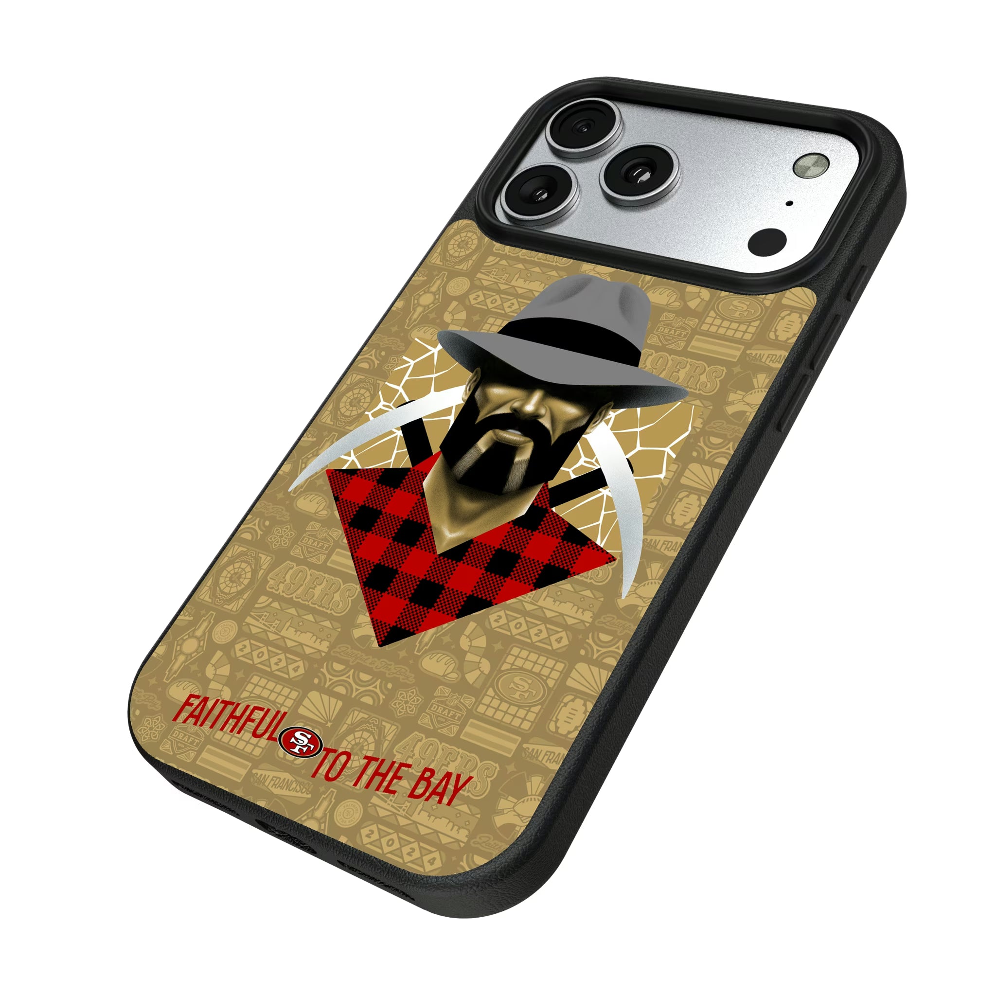 San Francisco 49ers Deco iPhone MagSafe Compatible Phone Case for Apple iPhone - Isometric View#Device_iPhone 17 Pro Max