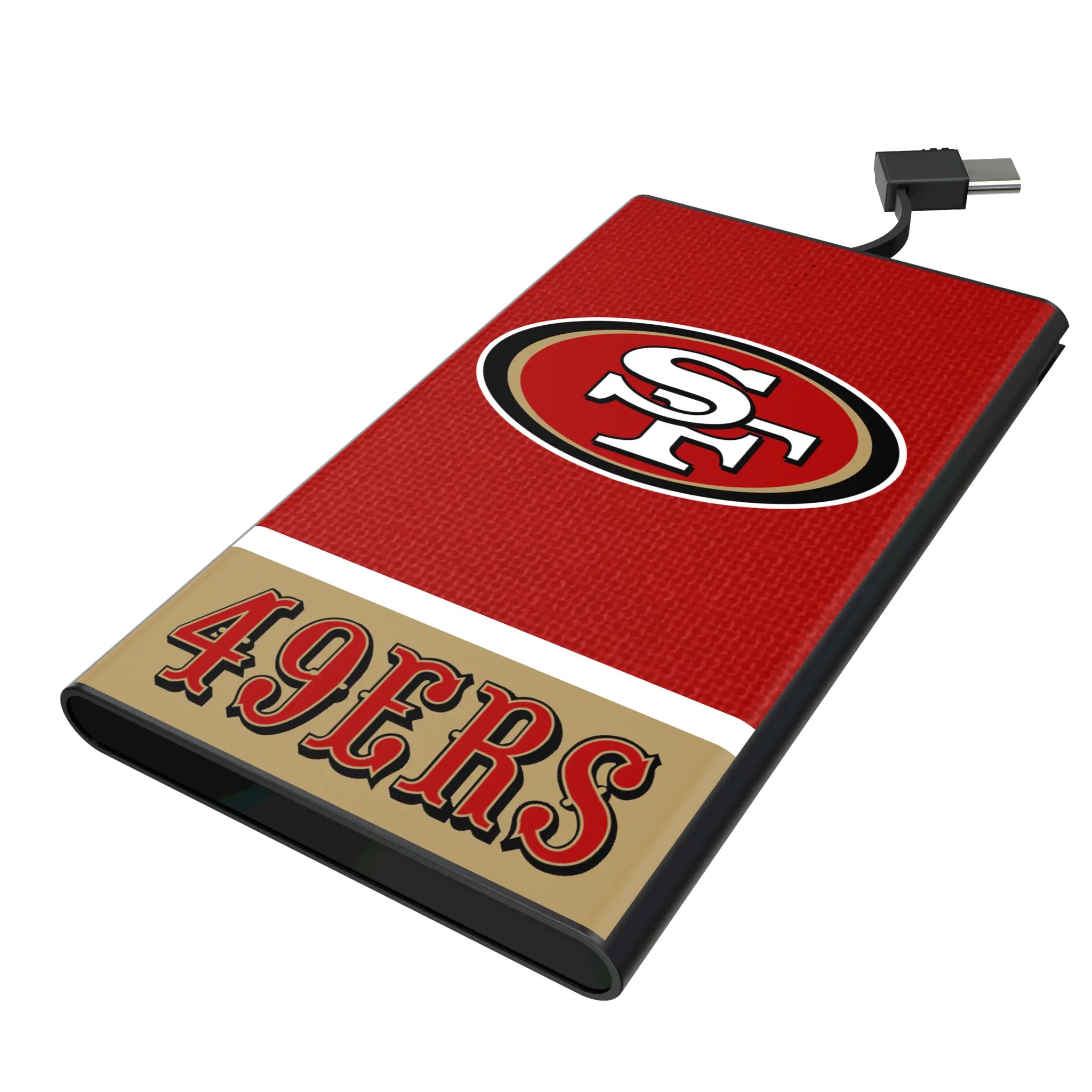 San Francisco 49ers Endzone Solid 5000mAh Flat Power Bank
