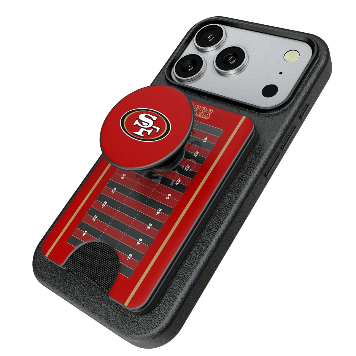 San Francisco 49ers Field Popsockets Wallet Magnetic - Isometric View