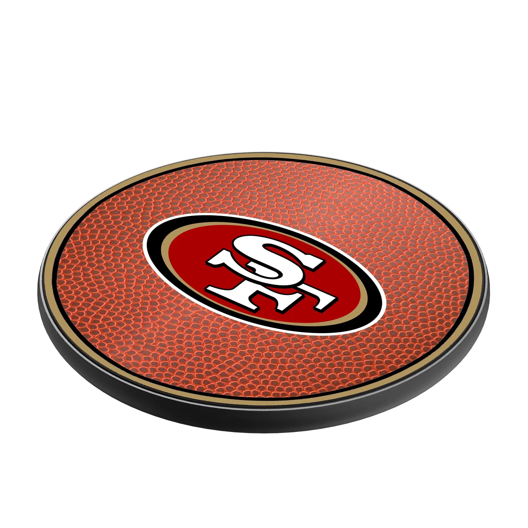 San Francisco 49ers Football 15-Watt Wireless Charger - Isometric View