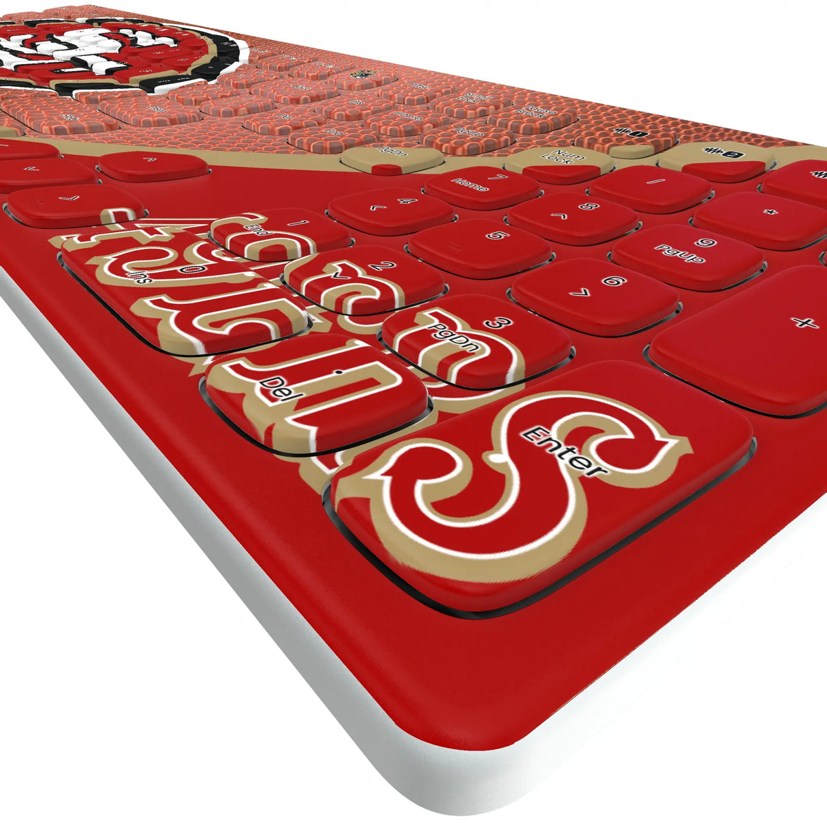 San Francisco 49ers Football KKB605 Curved Wireless Keyboard - Detail
