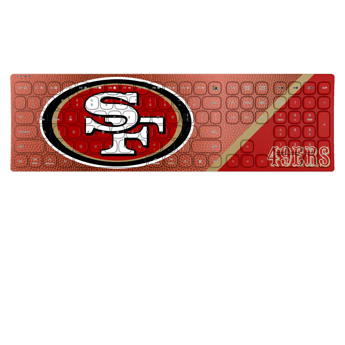 San Francisco 49ers Football KKB605 Curved Wireless Keyboard