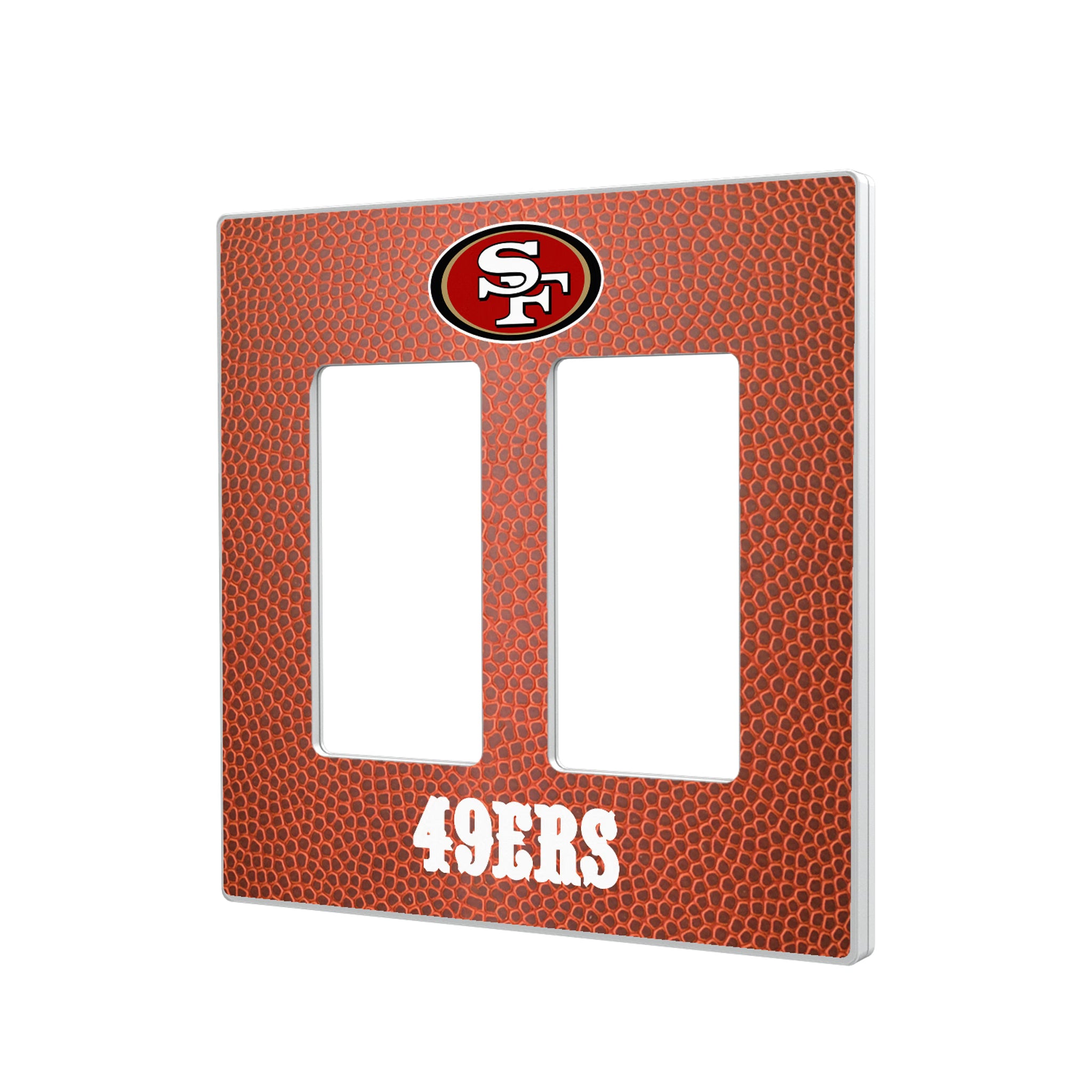San Francisco 49ers Football Hidden-Screw Light Switch Plate#Style_Double Rocker