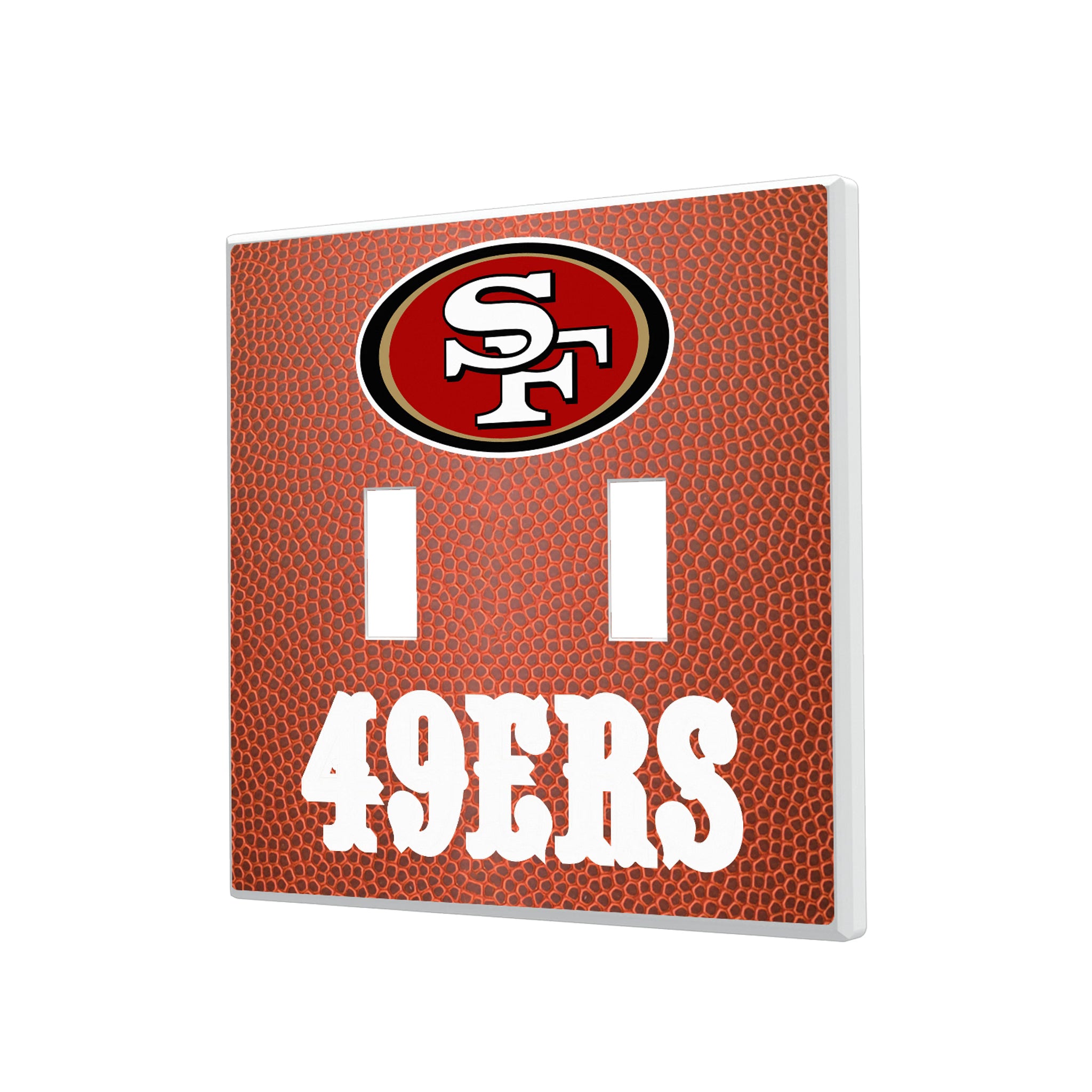 San Francisco 49ers Football Hidden-Screw Light Switch Plate#Style_Double Toggle
