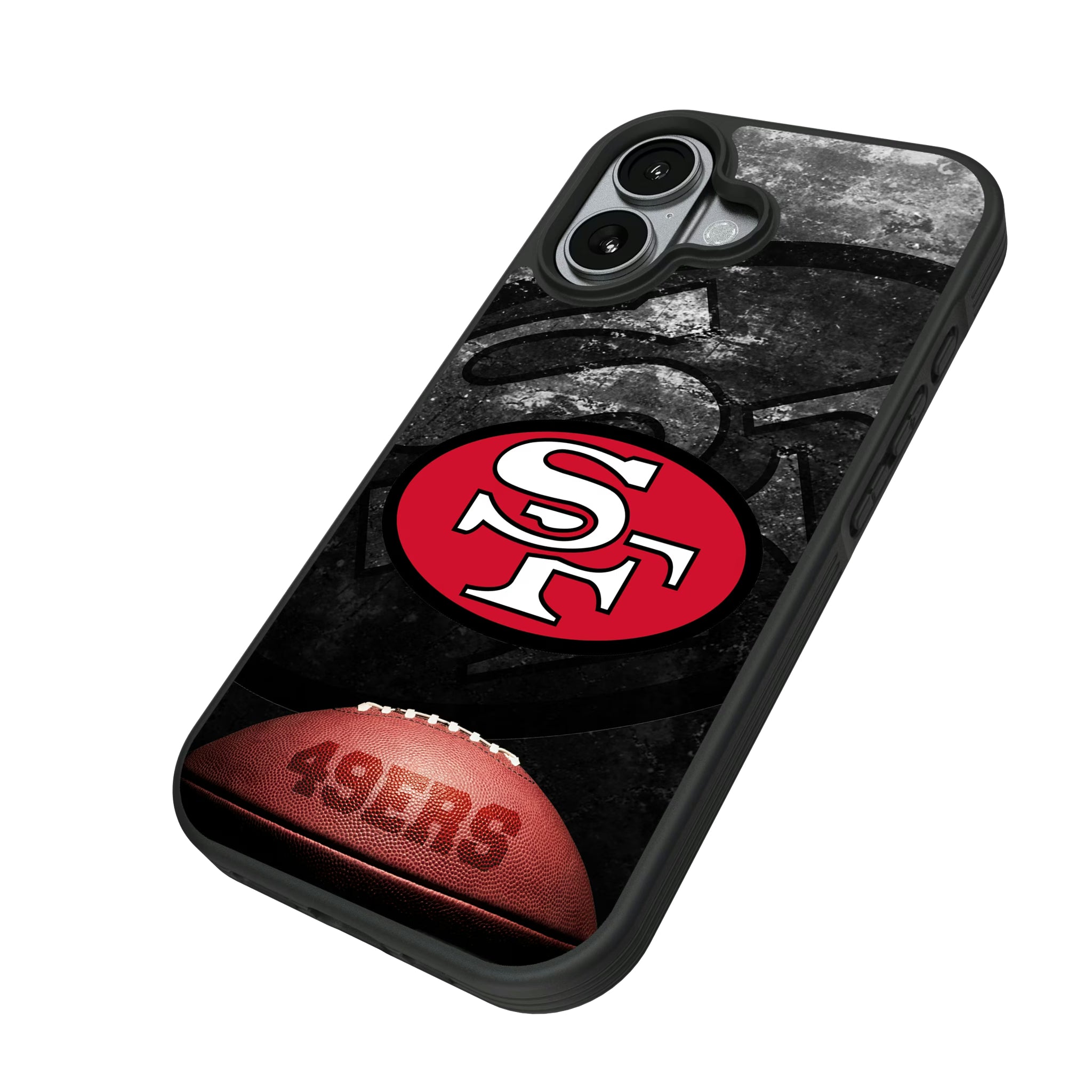 San Francisco 49ers Historic Collection Legendary iPhone Bump Phone Case for Apple iPhone - Isometric View#Device_iPhone 17