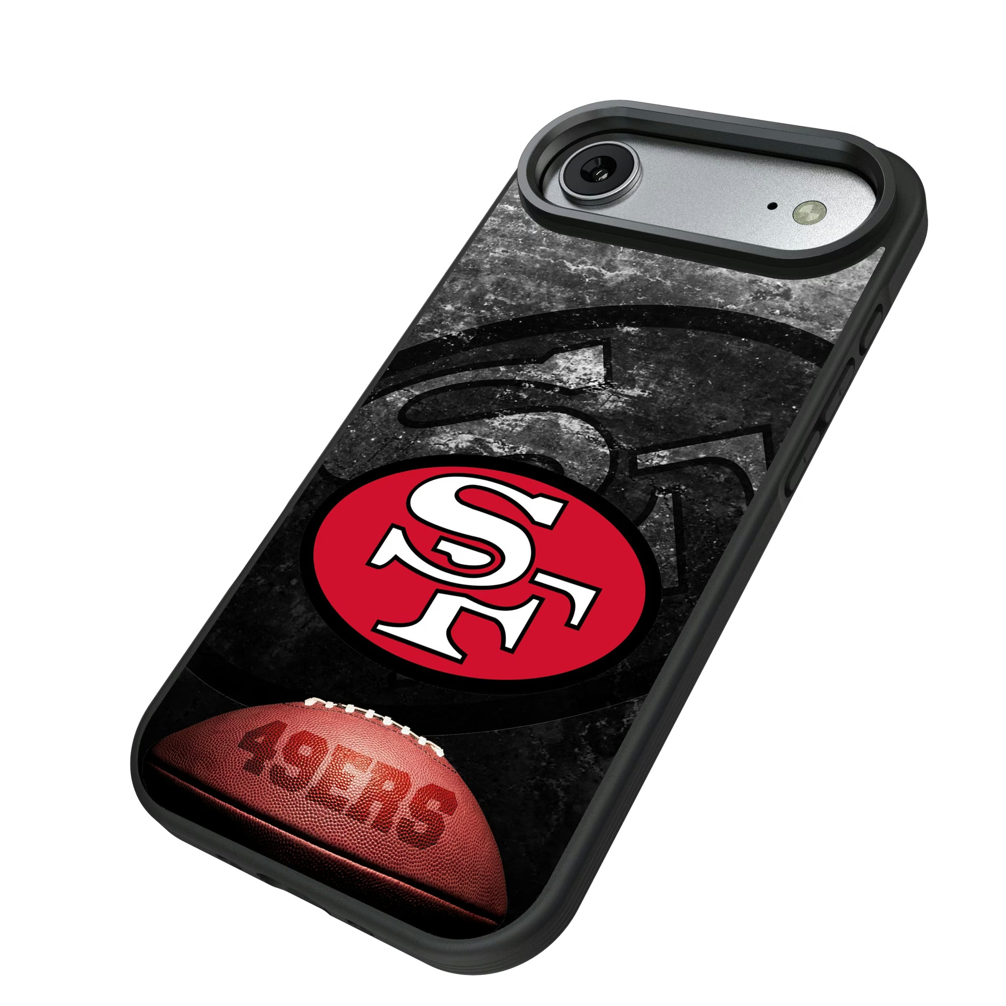 San Francisco 49ers Historic Collection Legendary iPhone Bump Phone Case for Apple iPhone - Isometric View#Device_iPhone Air