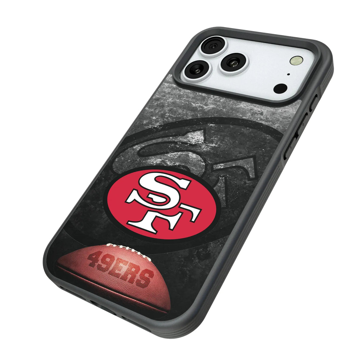 San Francisco 49ers Historic Collection Legendary iPhone Bump Phone Case for Apple iPhone - Isometric View#Device_iPhone 18 Pro Max