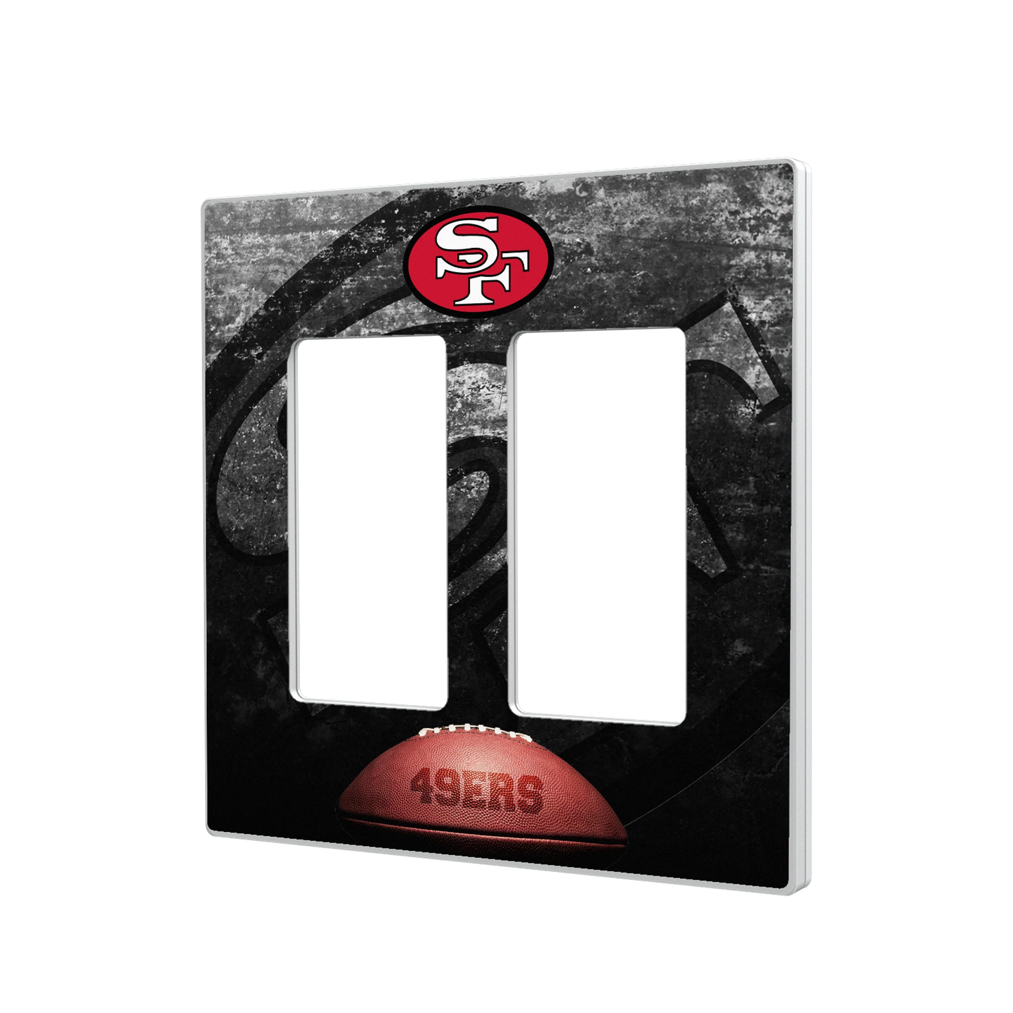 San Francisco 49ers Historic Collection Legendary Hidden-Screw Light Switch Plate#Style_Double Rocker