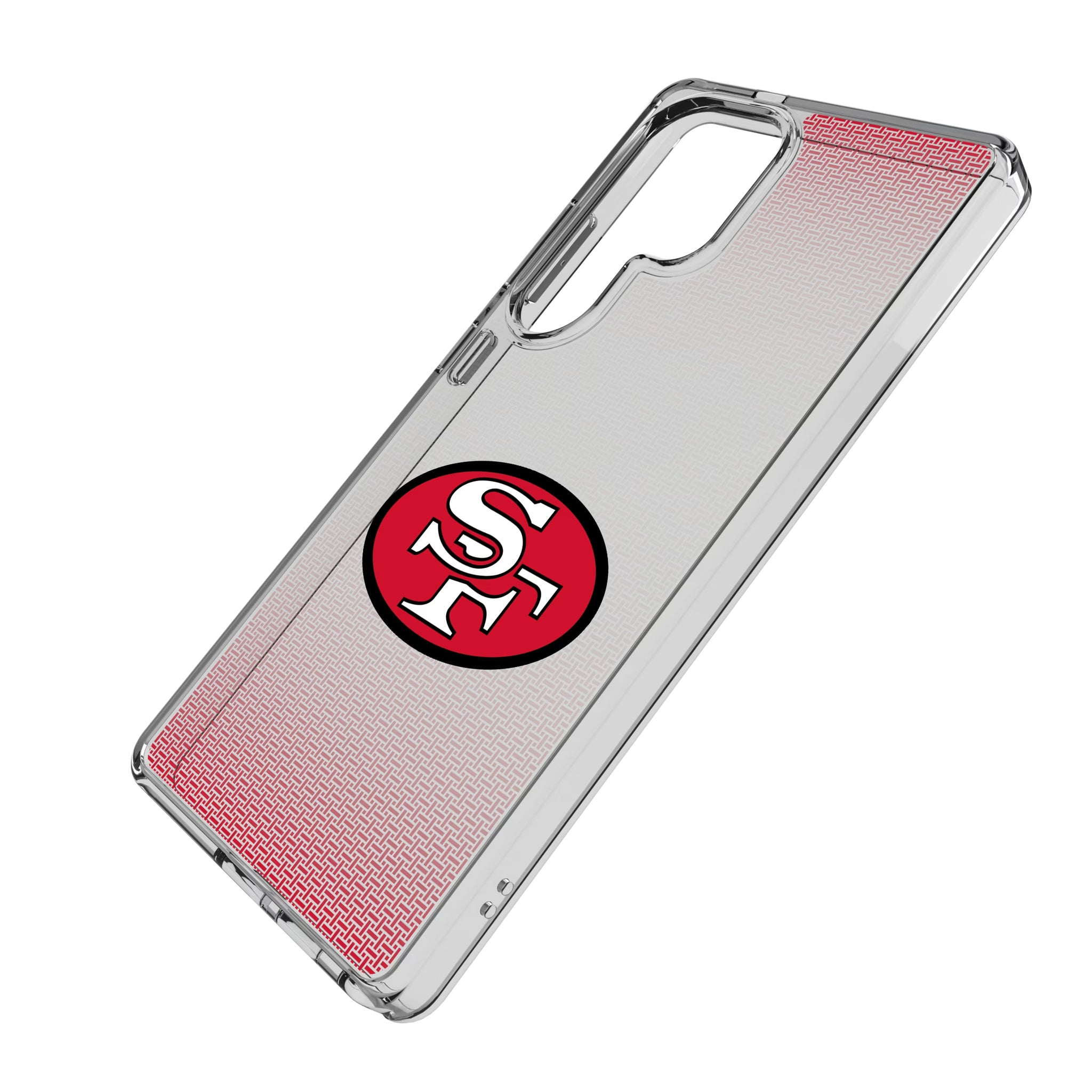 San Francisco 49ers Historic Collection Linen Galaxy Clear Phone Case for Samsung Galaxy - Isometric View