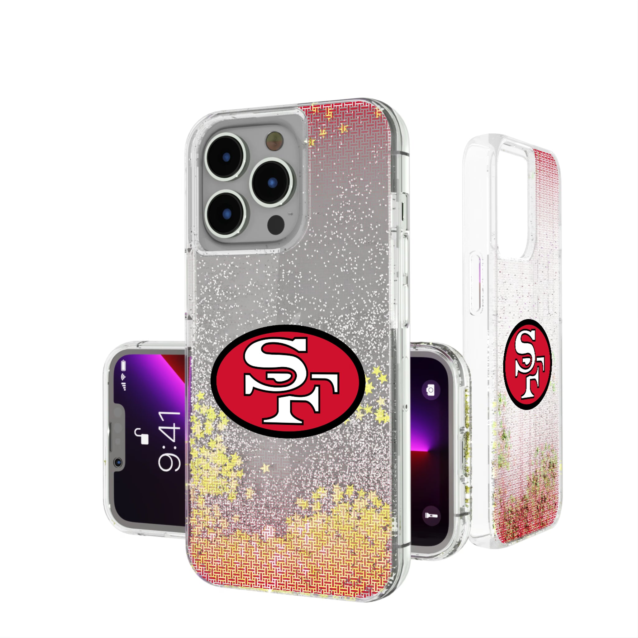 San Francisco 49ers Historic Collection Linen iPhone Glitter Phone Case for Apple iPhone