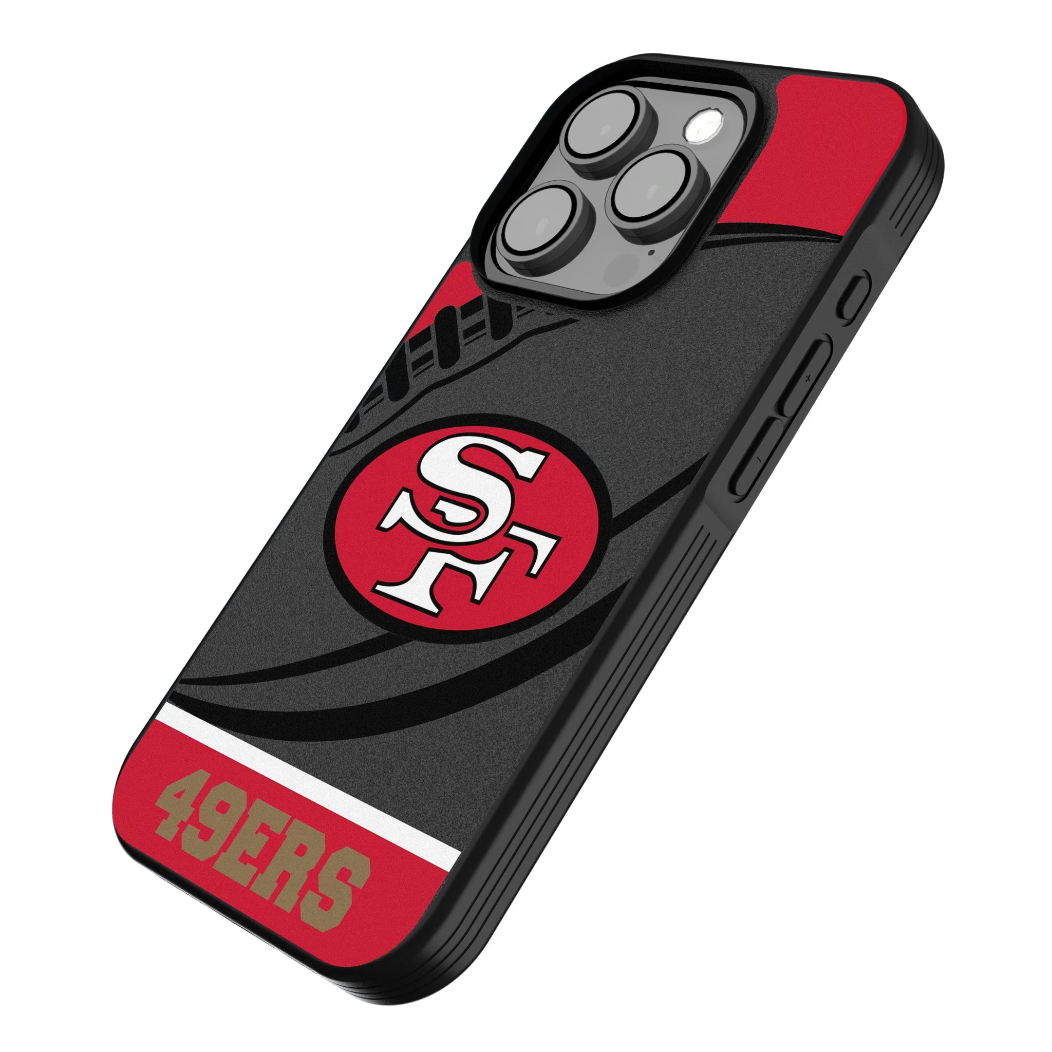 San Francisco 49ers Historic Collection Passtime iPhone Bump Phone Case for Apple iPhone - Isometric View