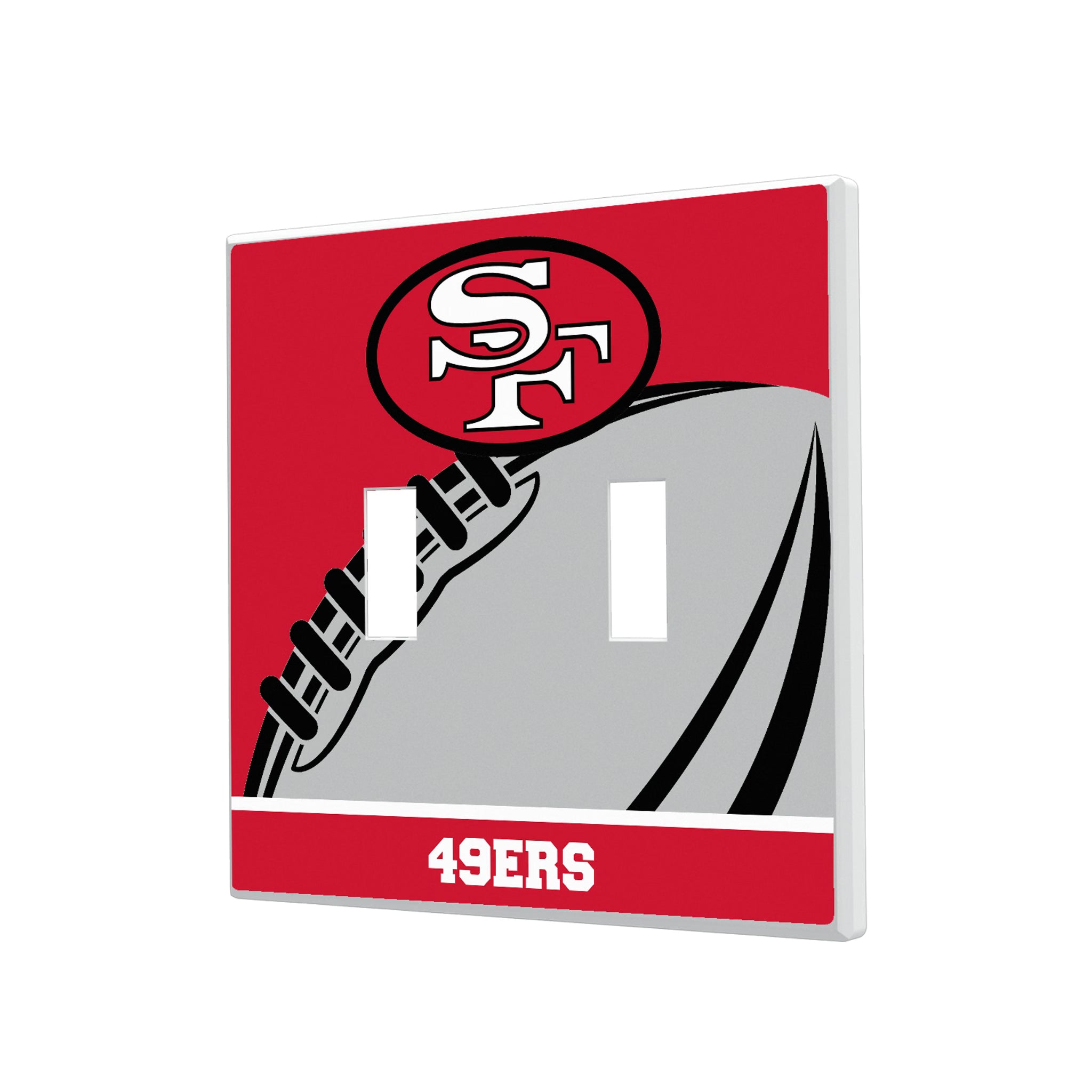 San Francisco 49ers Historic Collection Passtime Hidden-Screw Light Switch Plate#Style_Double Toggle