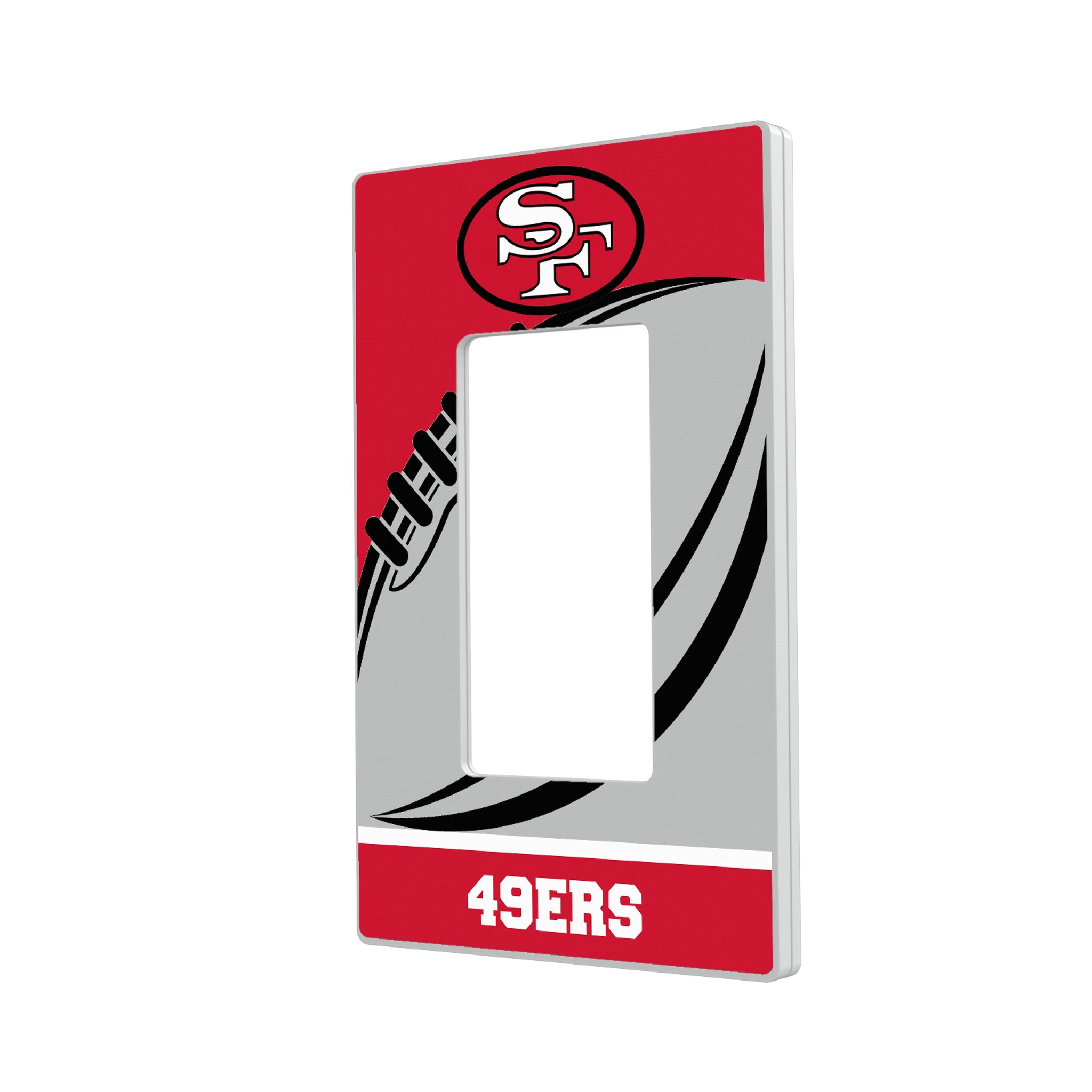 San Francisco 49ers Historic Collection Passtime Hidden-Screw Light Switch Plate#Style_Single Rocker