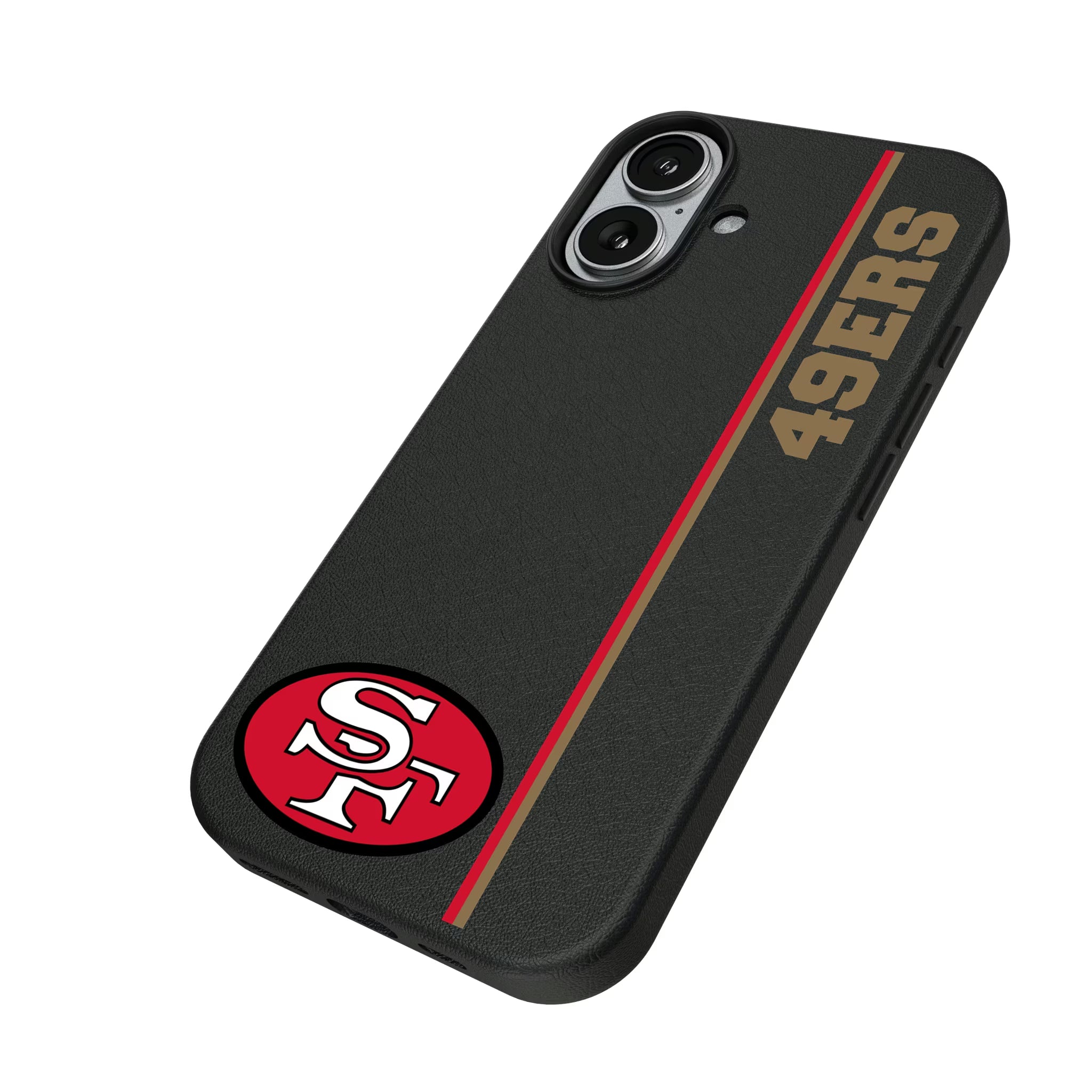 San Francisco 49ers Historic Collection Sidebar iPhone MagSafe Compatible Phone Case for Apple iPhone - Isometric View#Device_iPhone 17