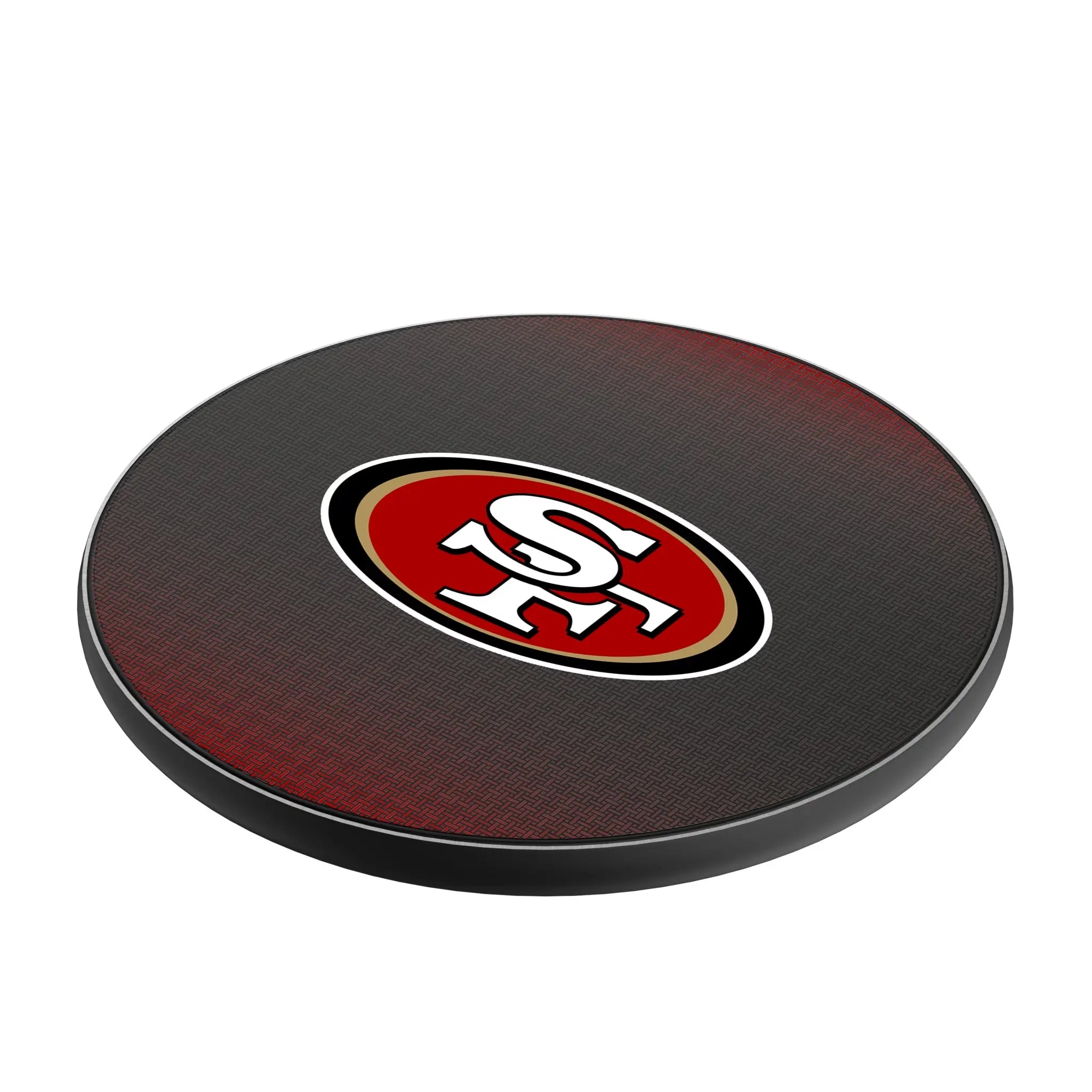 San Francisco 49ers Linen 15-Watt Wireless Charger - Isometric View